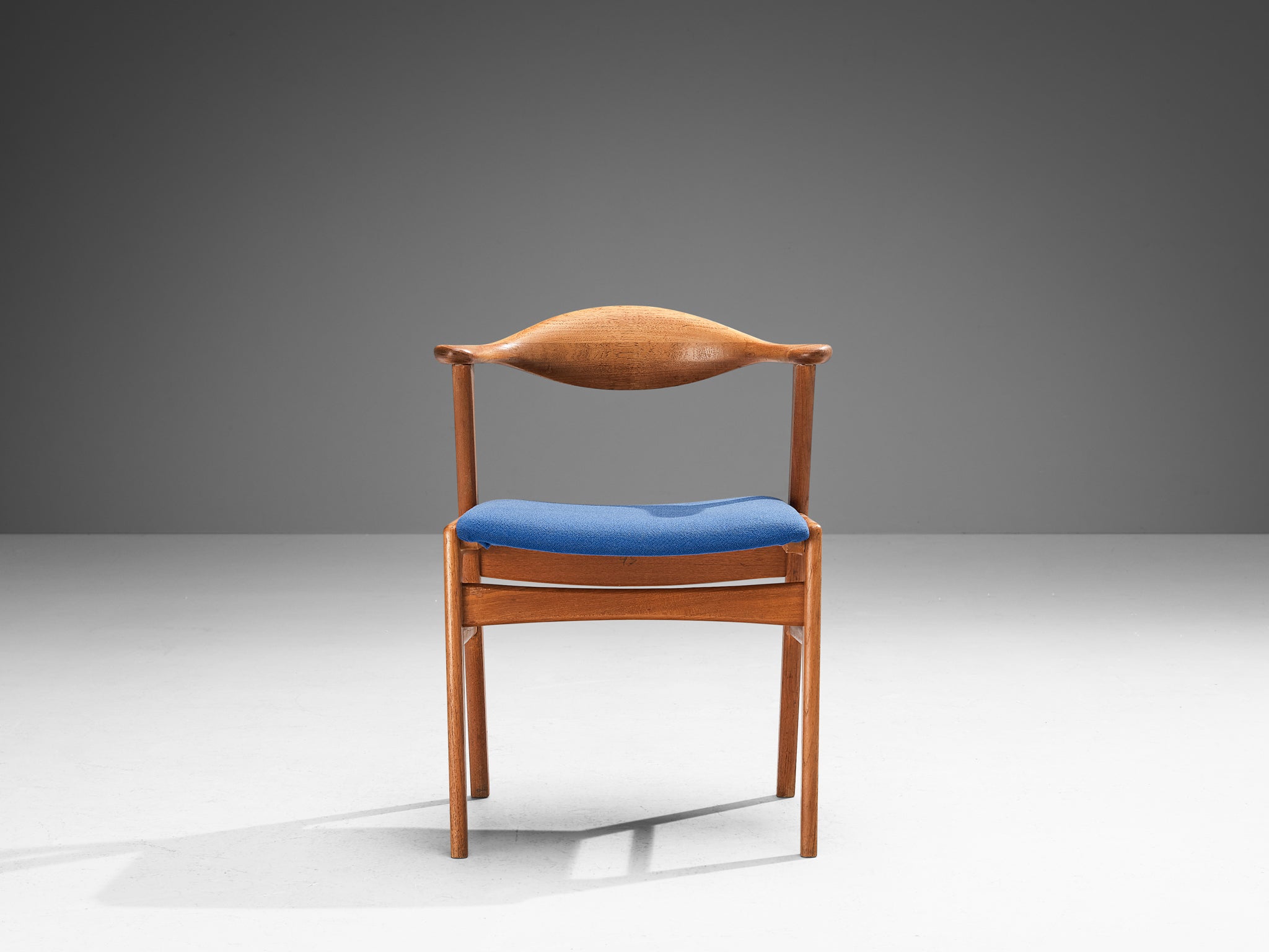 Erik Kirkegaard Armchair in Teak and Blue Upholstery Seating Morentz