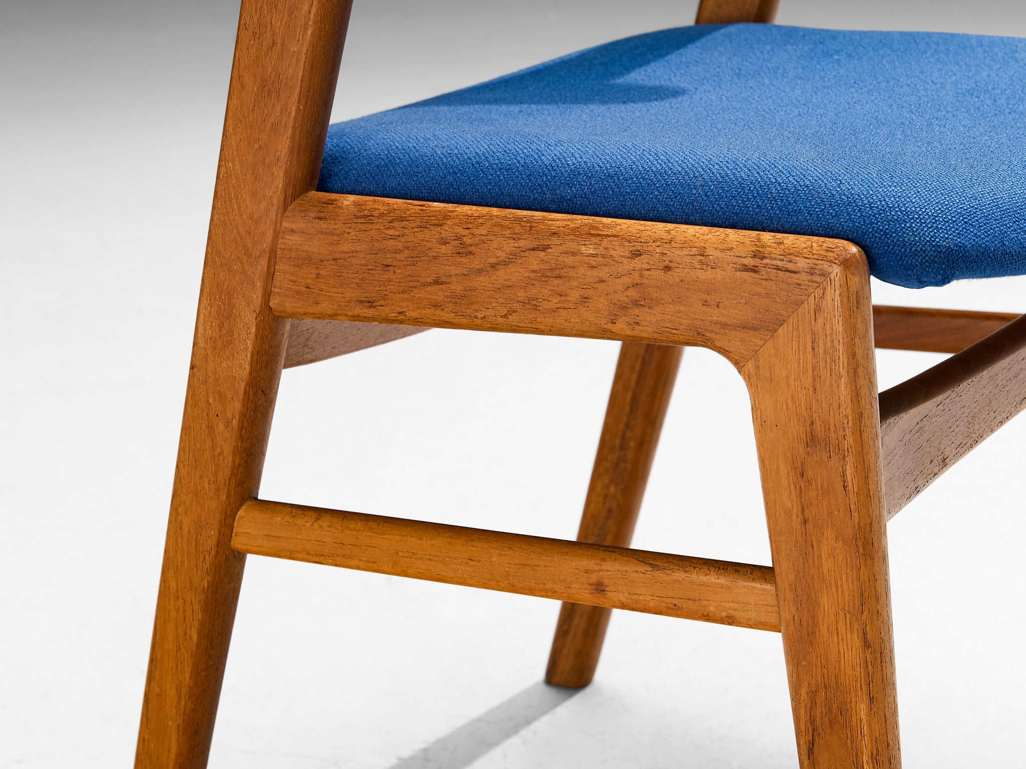 Erik Kirkegaard Armchair in Teak and Blue Upholstery Seating Morentz