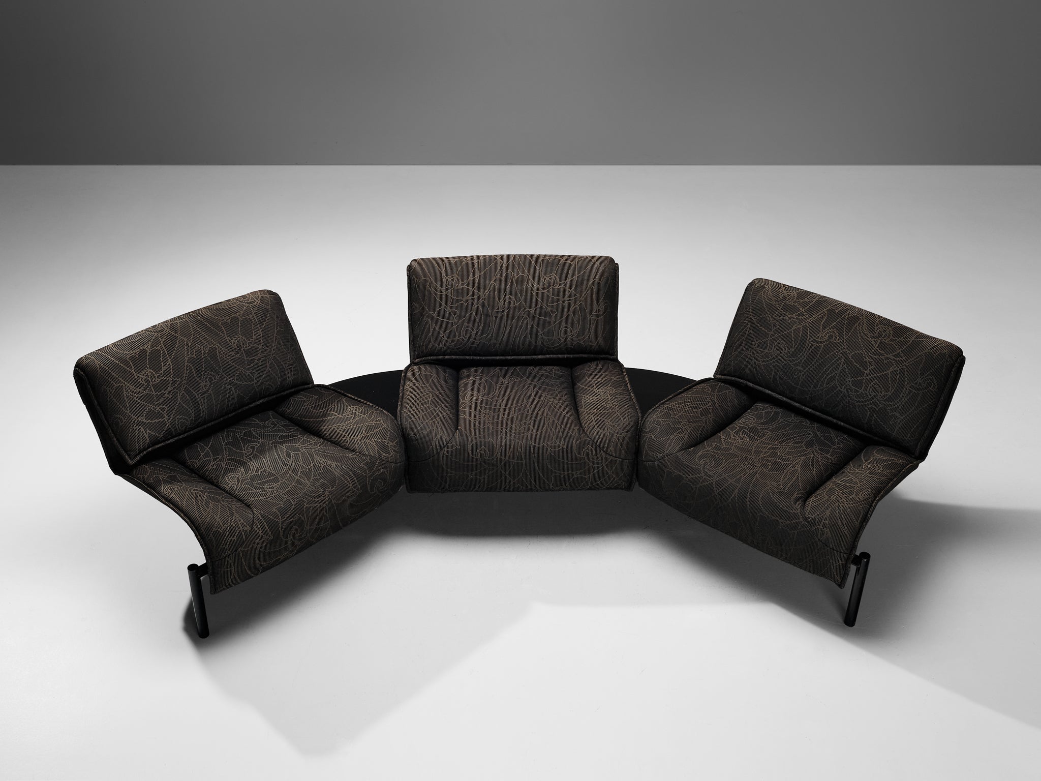 Vigo Magistretti for Cassina 'Veranda' Sofa in Dark Grey Upholstery seating Morentz