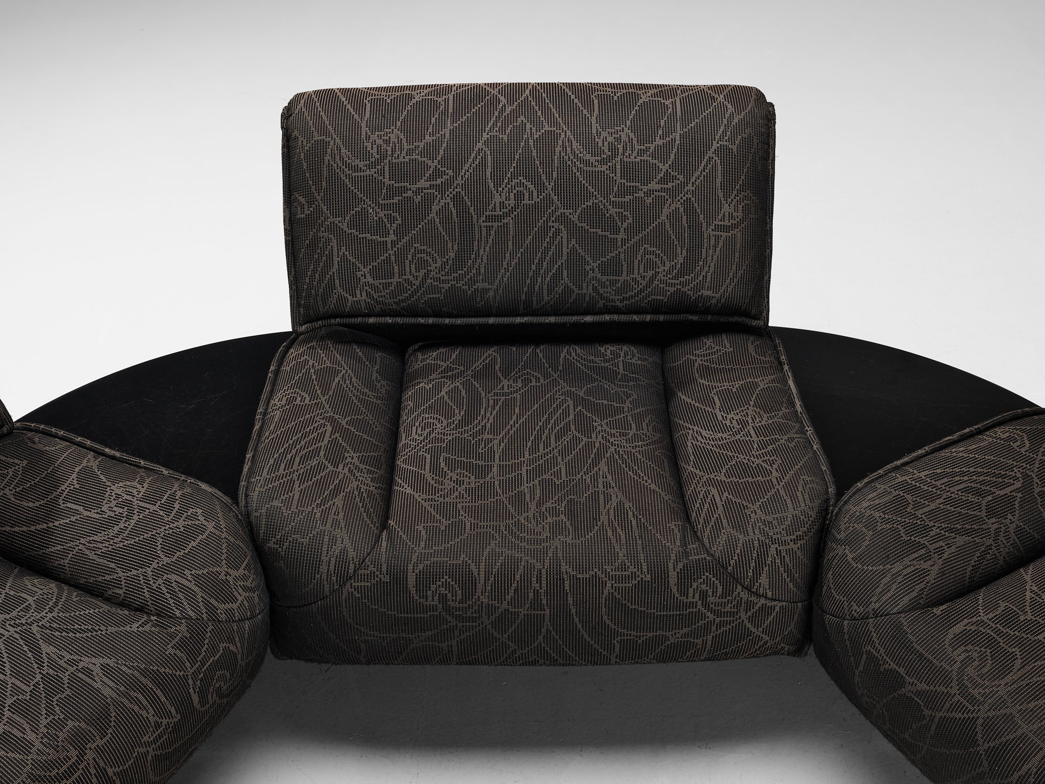 Vigo Magistretti for Cassina 'Veranda' Sofa in Dark Grey Upholstery seating Morentz