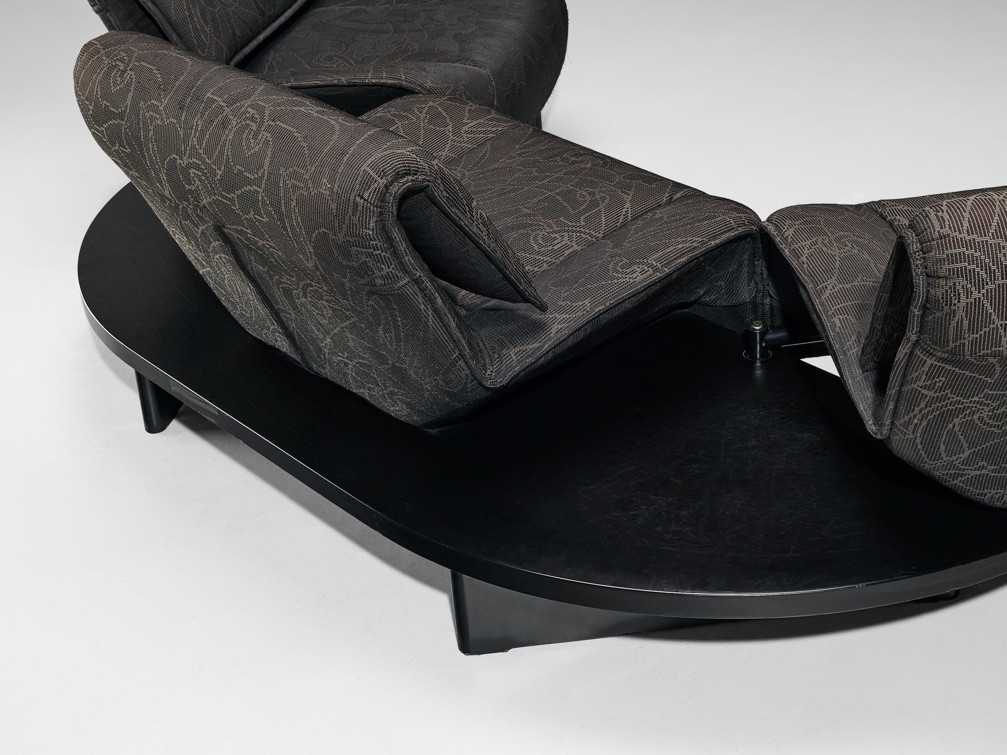 Vigo Magistretti for Cassina 'Veranda' Sofa in Dark Grey Upholstery seating Morentz