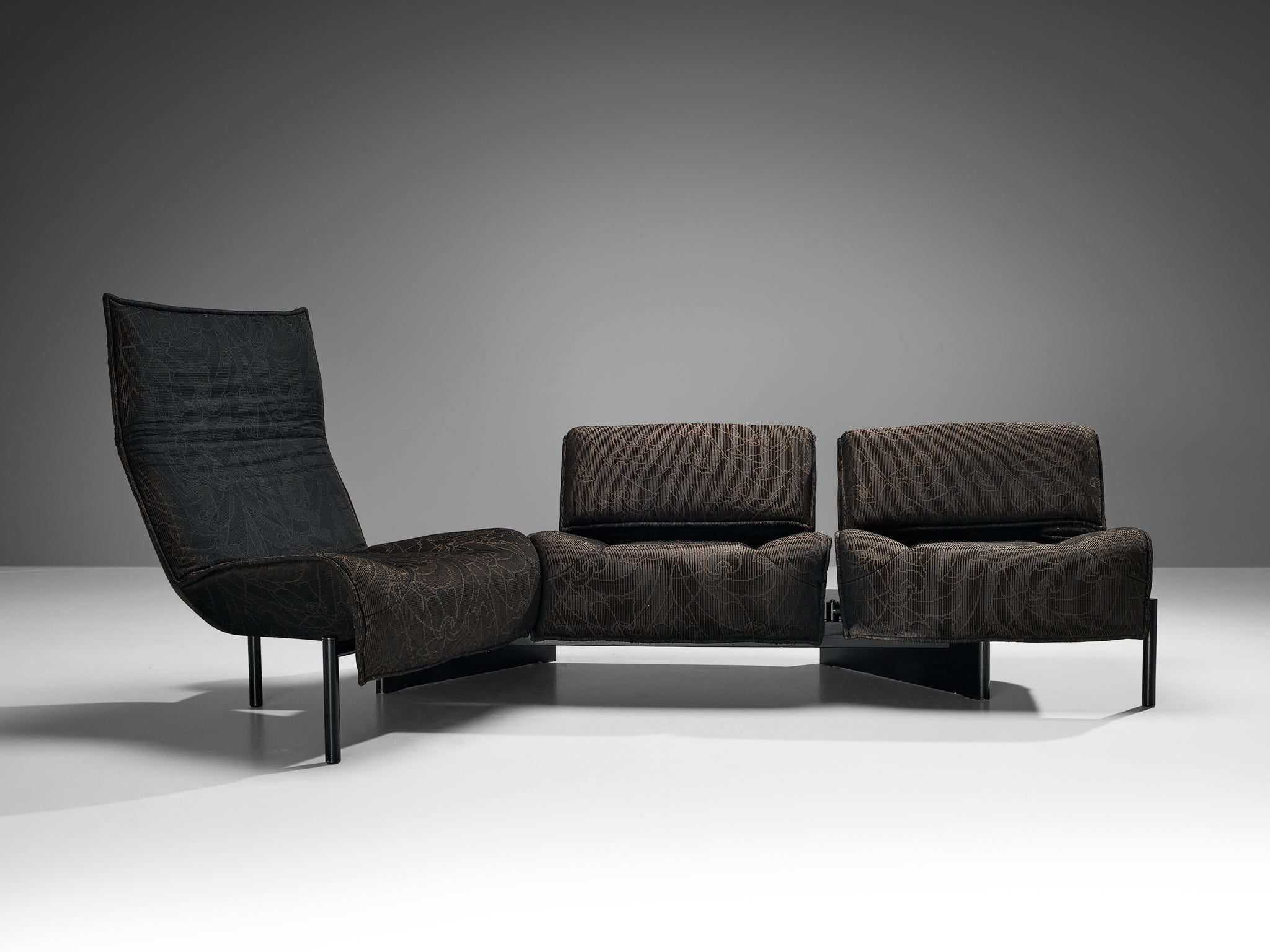 Vigo Magistretti for Cassina 'Veranda' Sofa in Dark Grey Upholstery seating Morentz
