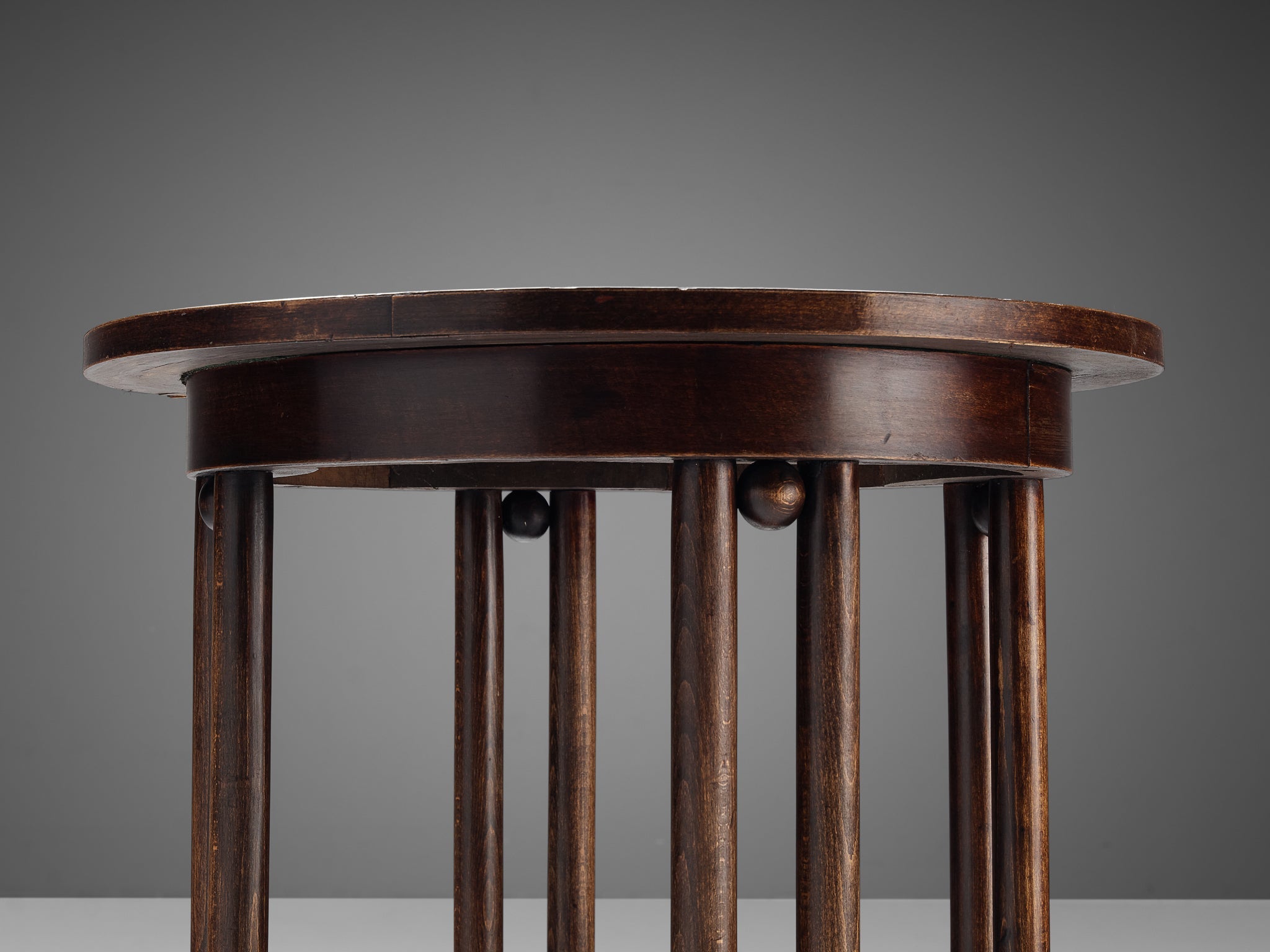 Art Deco Side Table in Oak and Green Velvet tables Morentz