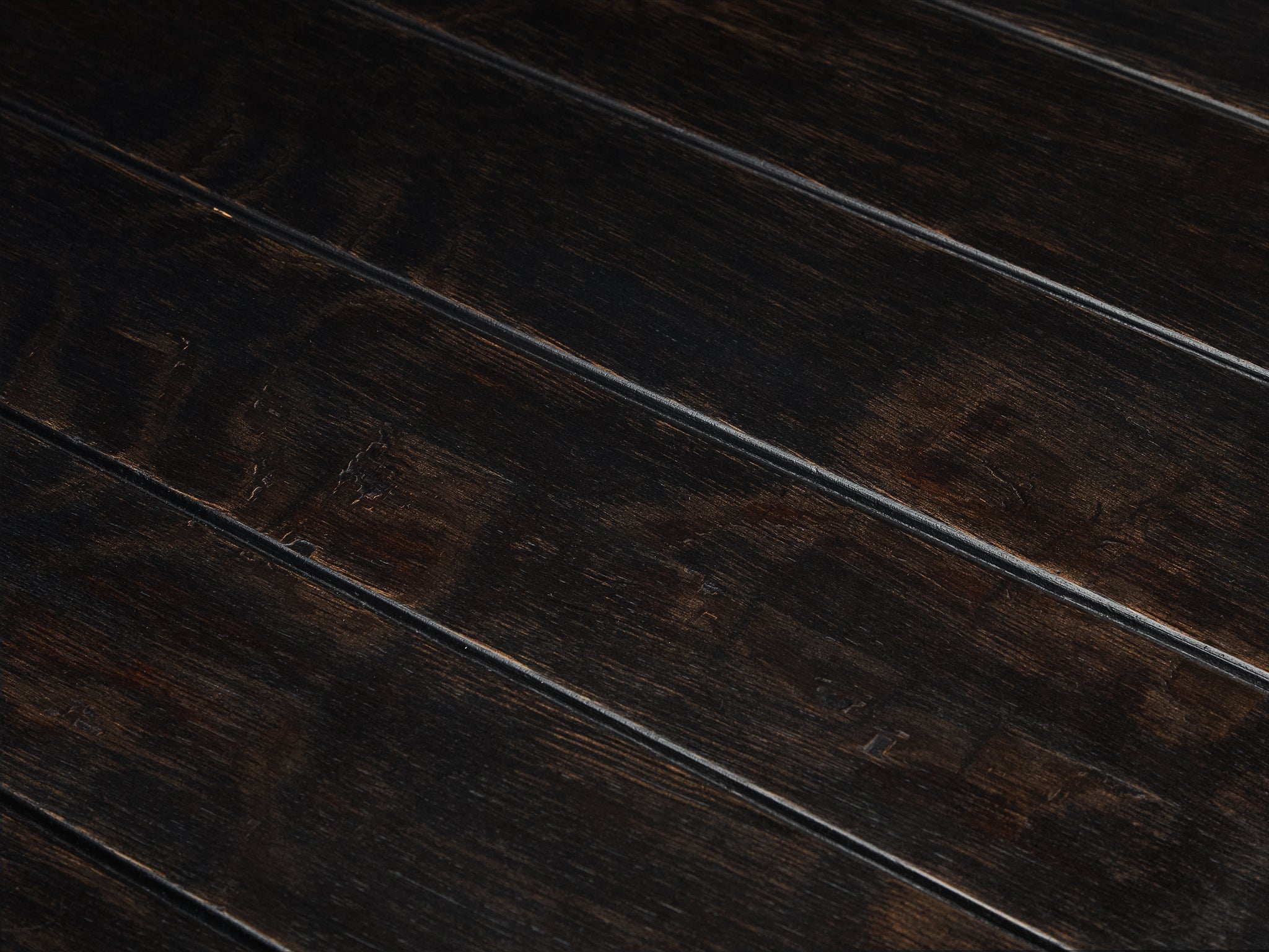 Elegant French Side Table in Black Lacquered Oak tables Morentz