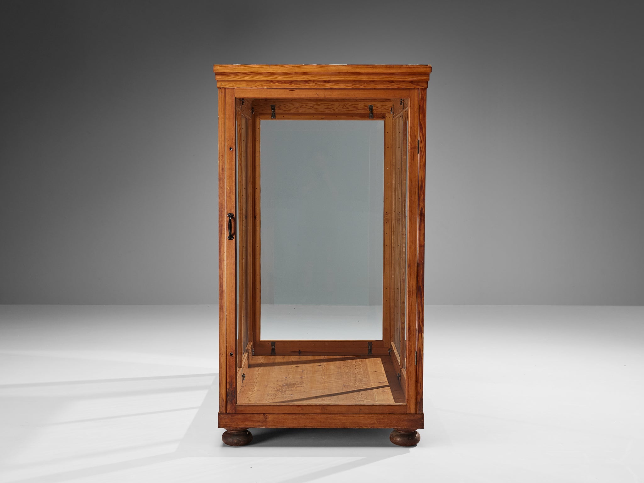 Large Showcase in Pine and Glass case pieces and storage cabinets Morentz