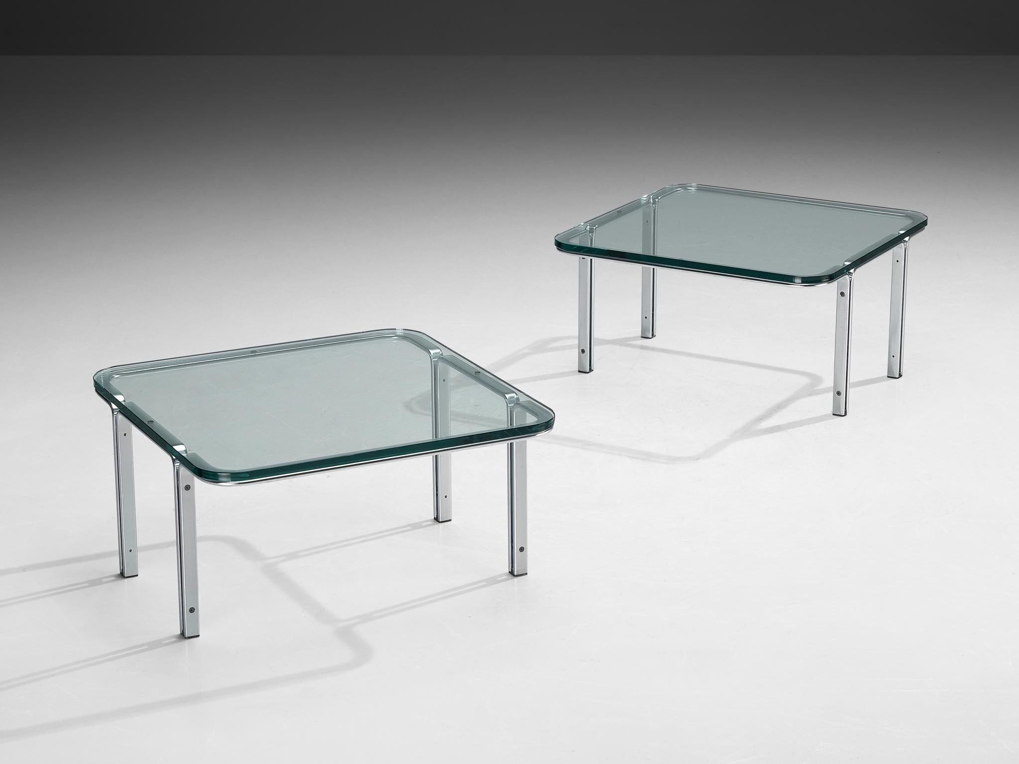 Horst Brüning for Kill International Cocktail Tables in Glass and Steel tables Morentz
