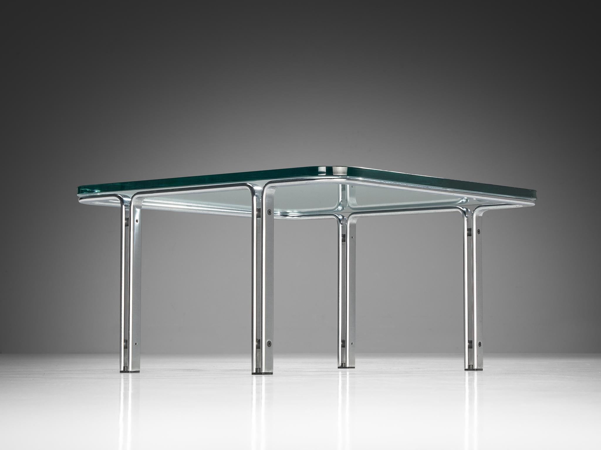 Horst Brüning for Kill International Cocktail Table in Glass and Steel tables Morentz