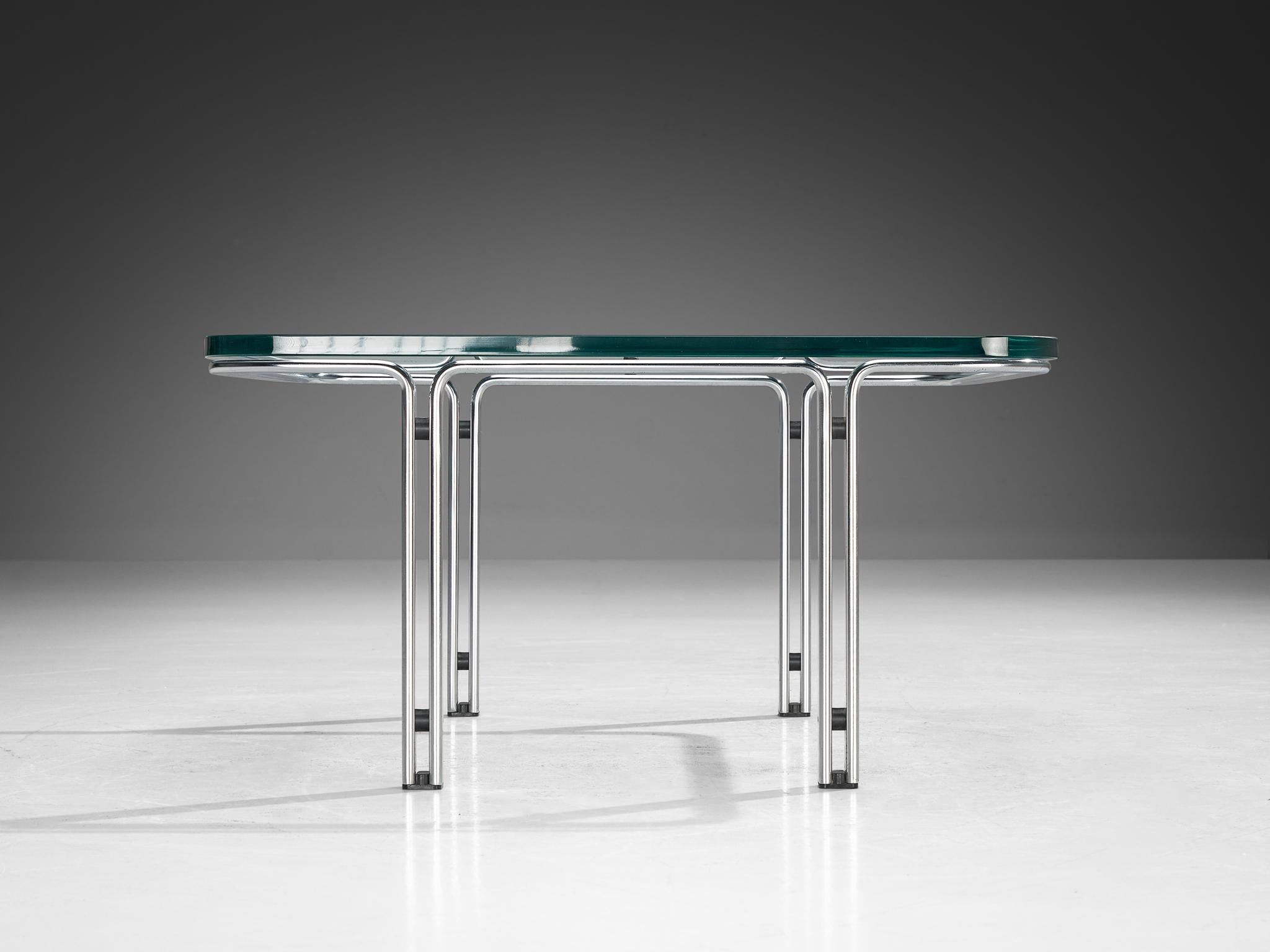 Horst Brüning for Kill International Cocktail Table in Glass and Steel tables Morentz