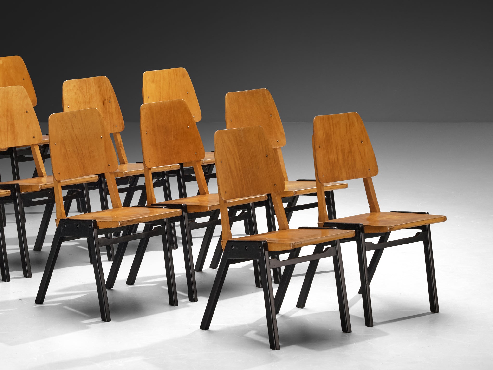 Roland Rainer Dining Chairs in Wood Seating Morentz