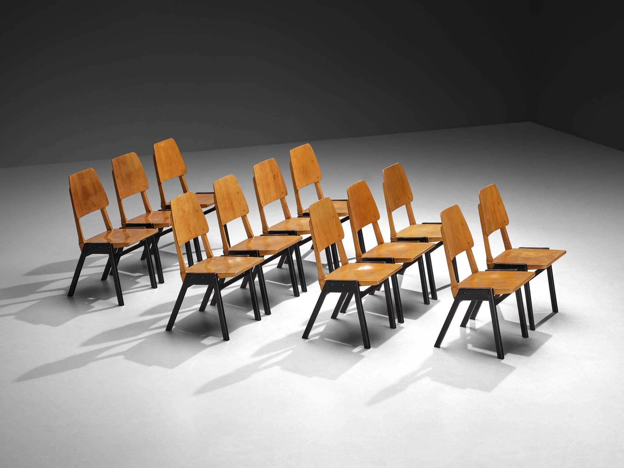 Roland Rainer Dining Chairs in Wood Seating Morentz