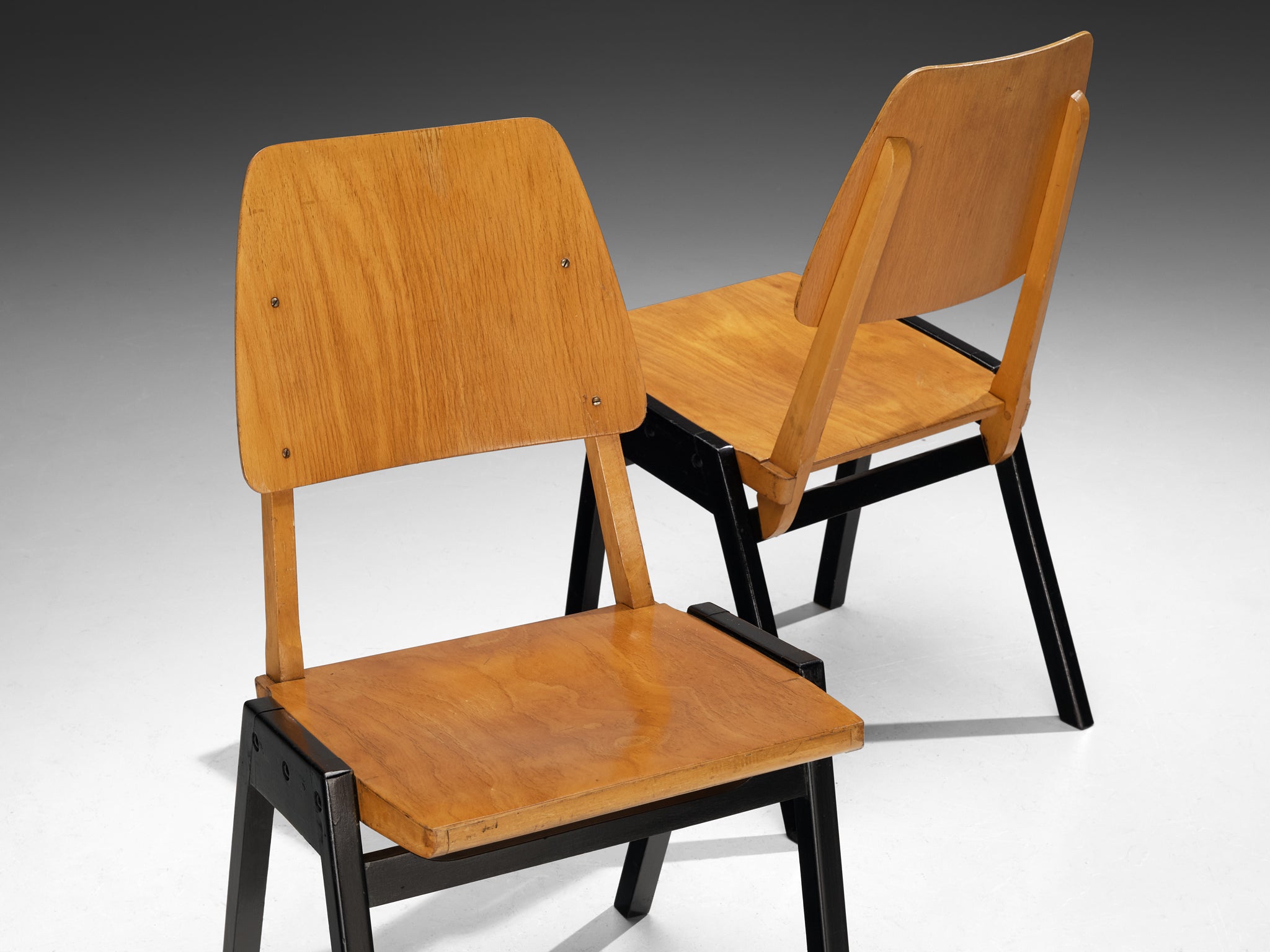 Roland Rainer Dining Chairs in Wood Seating Morentz