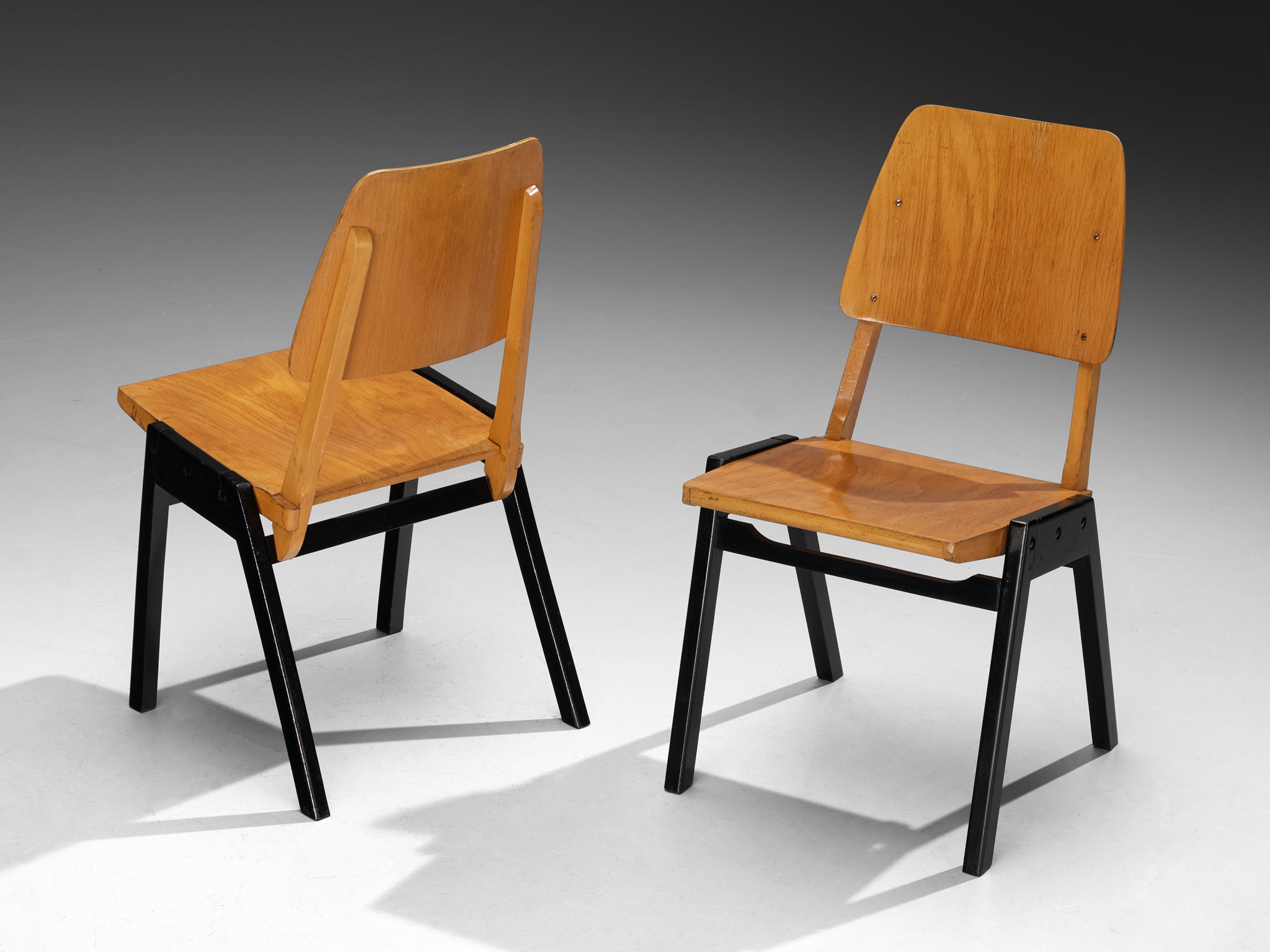 Roland Rainer Dining Chairs in Wood Seating Morentz