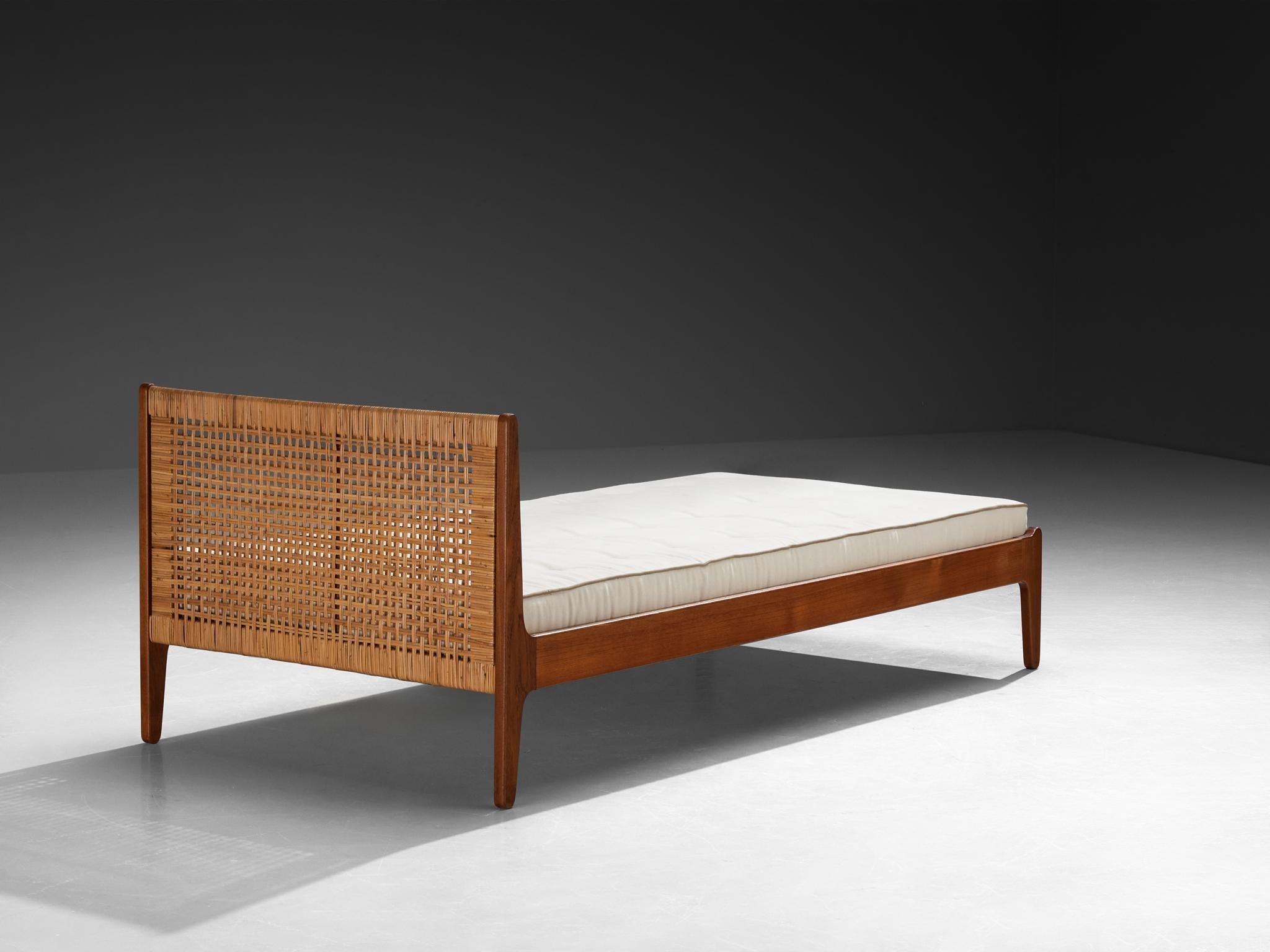 Rare Poul M. Volther Single Bed in Teak and Cane 1950s more furniture and collectibles Morentz