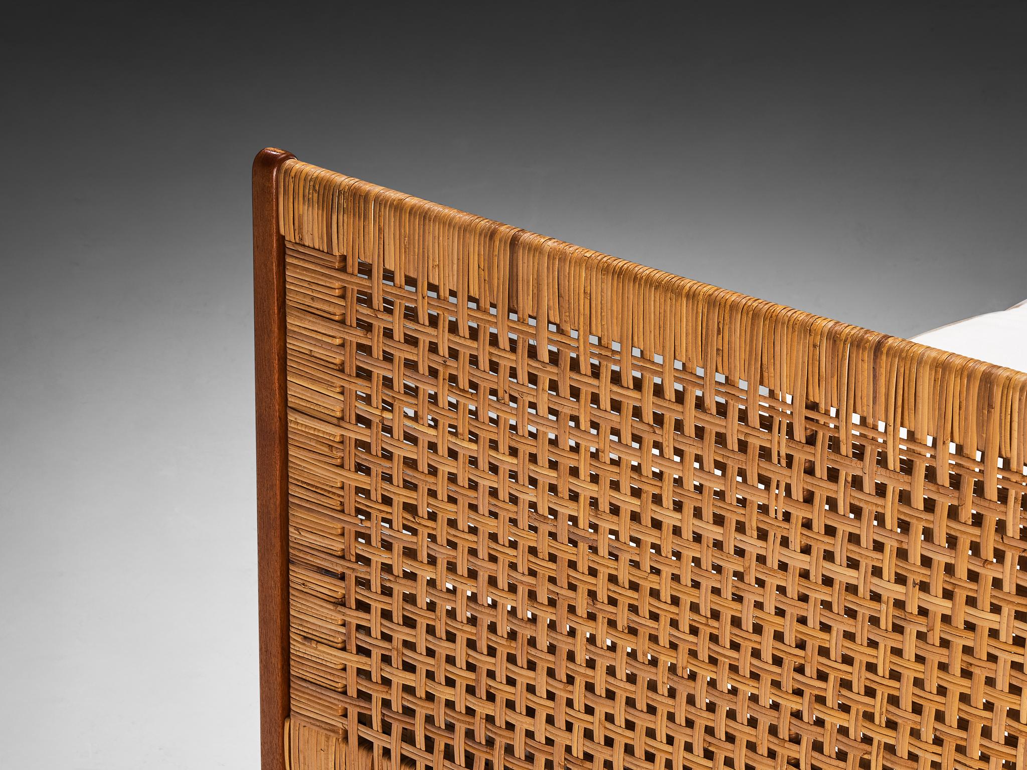 Rare Poul M. Volther Single Bed in Teak and Cane 1950s more furniture and collectibles Morentz