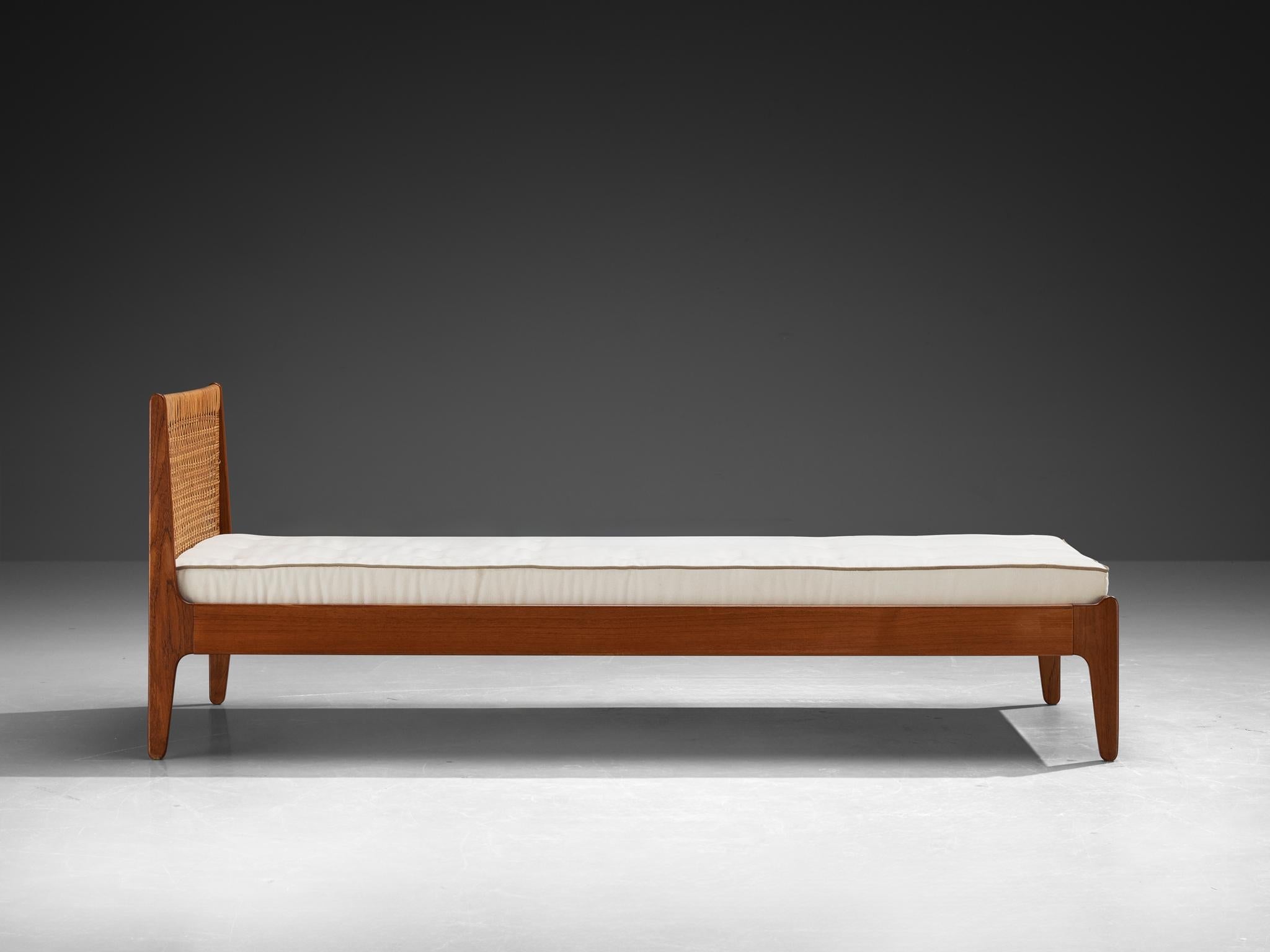 Rare Poul M. Volther Single Bed in Teak and Cane 1950s more furniture and collectibles Morentz
