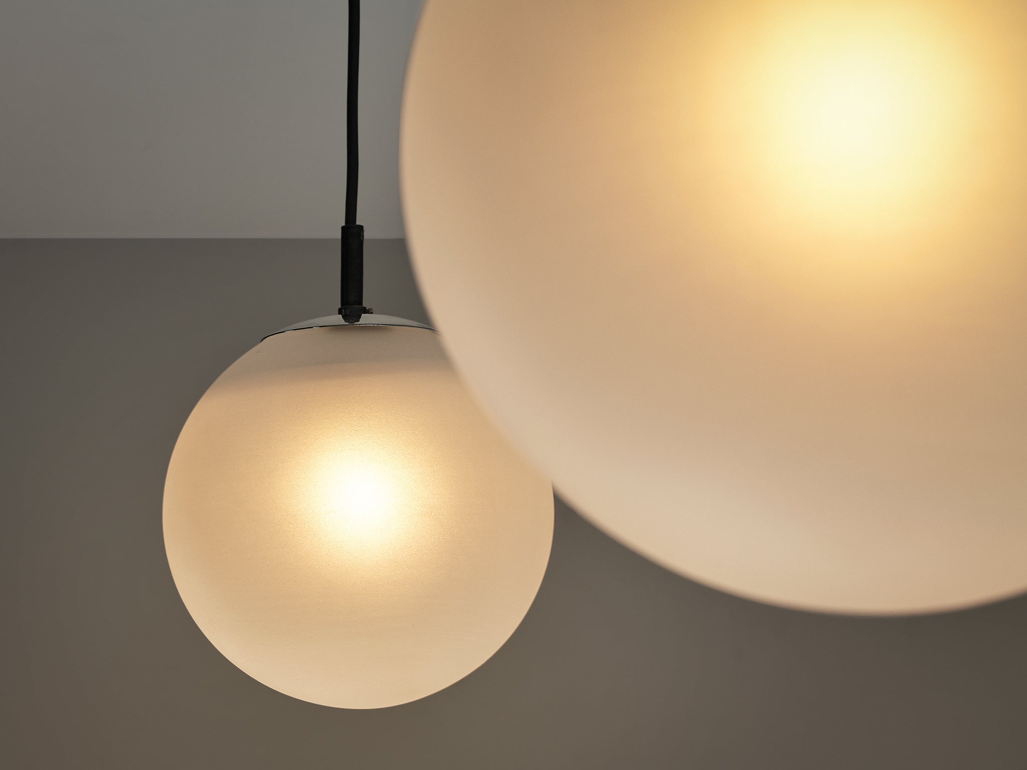 RAAK Amsterdam Pendants with Satin Glass Orbs lighting Morentz