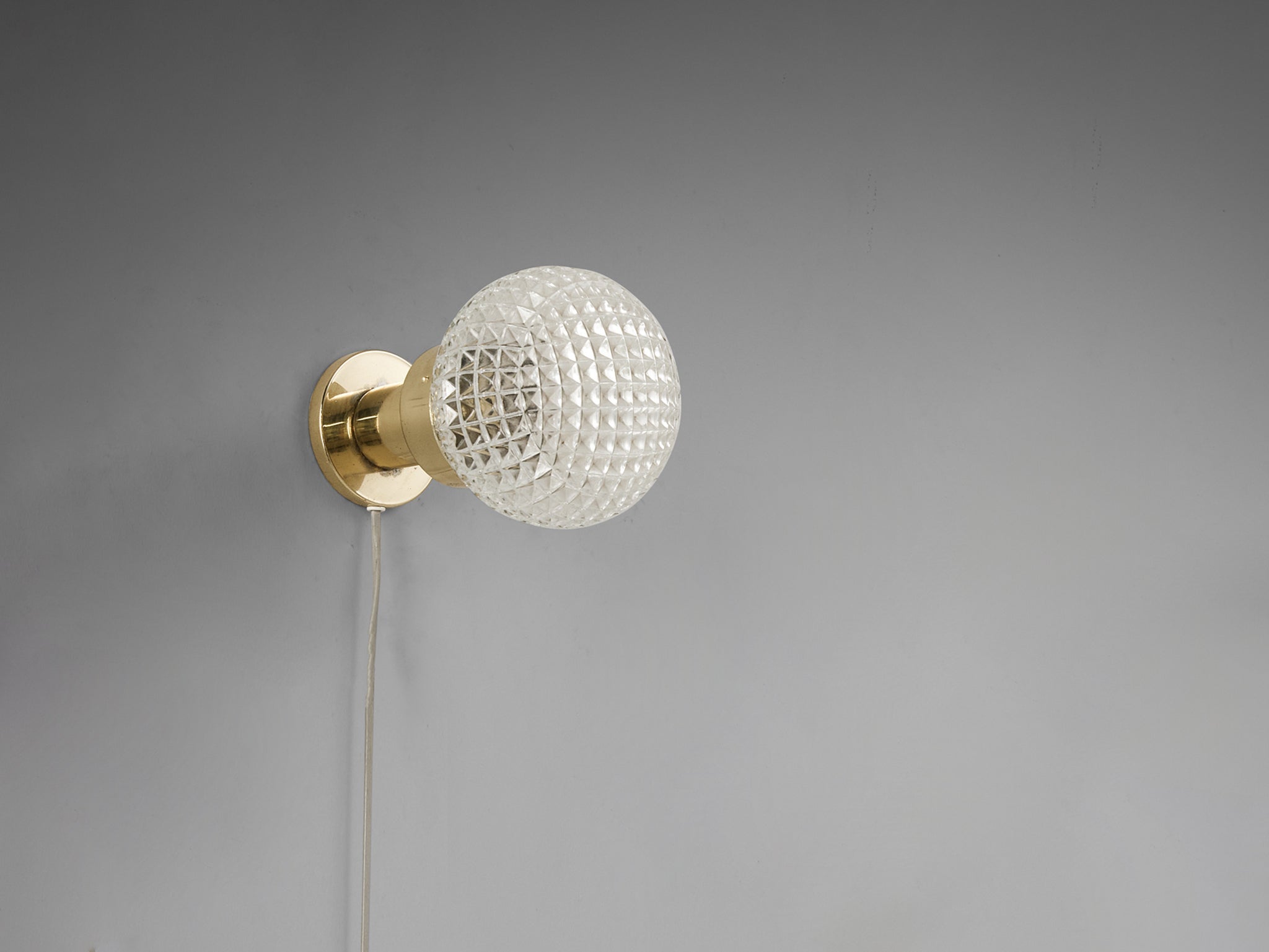 Charming Wall Light in Structured Glass and Brass lighting Morentz