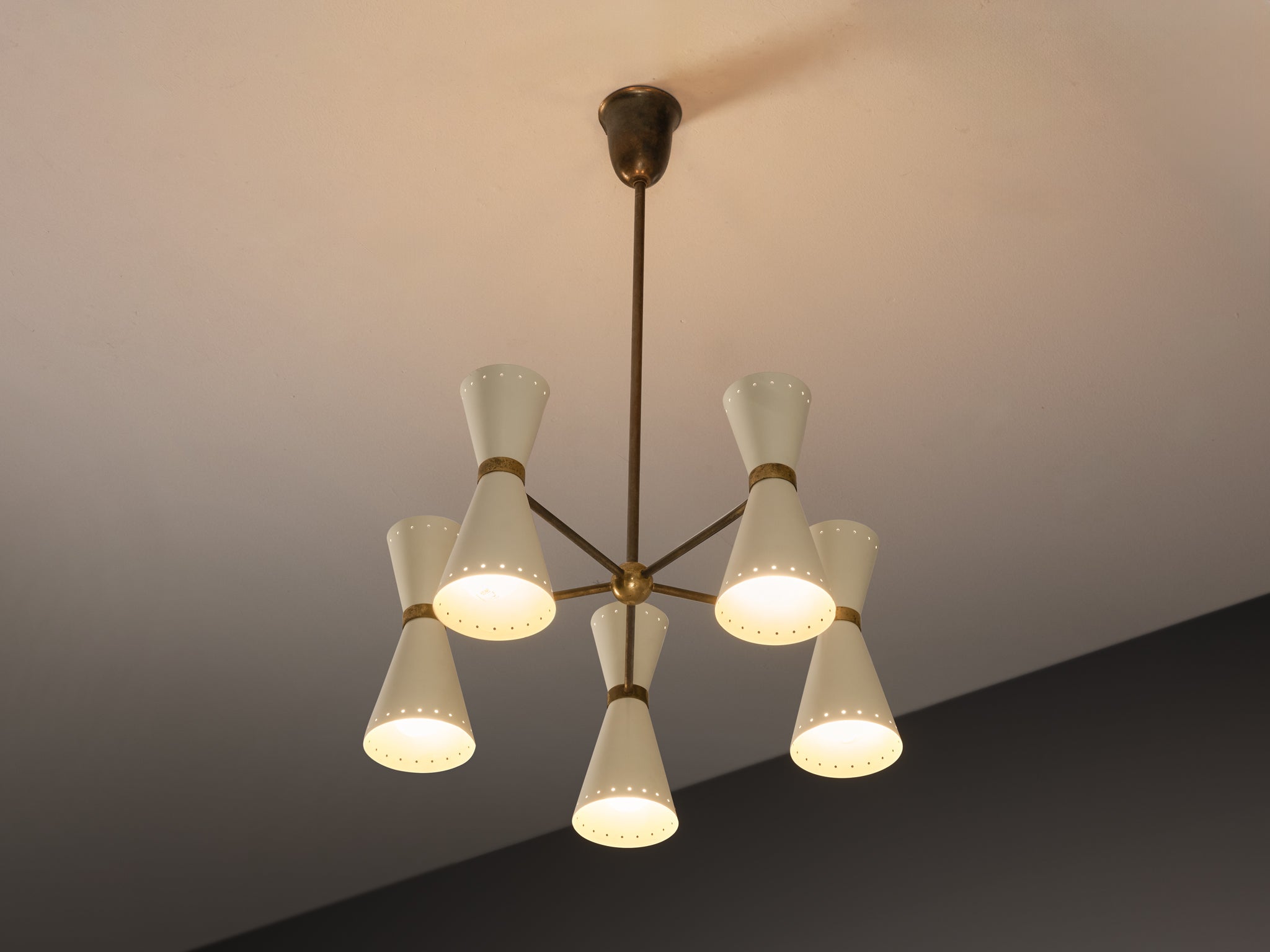 Italian Mid-Century Modern Chandelier Lighting Morentz