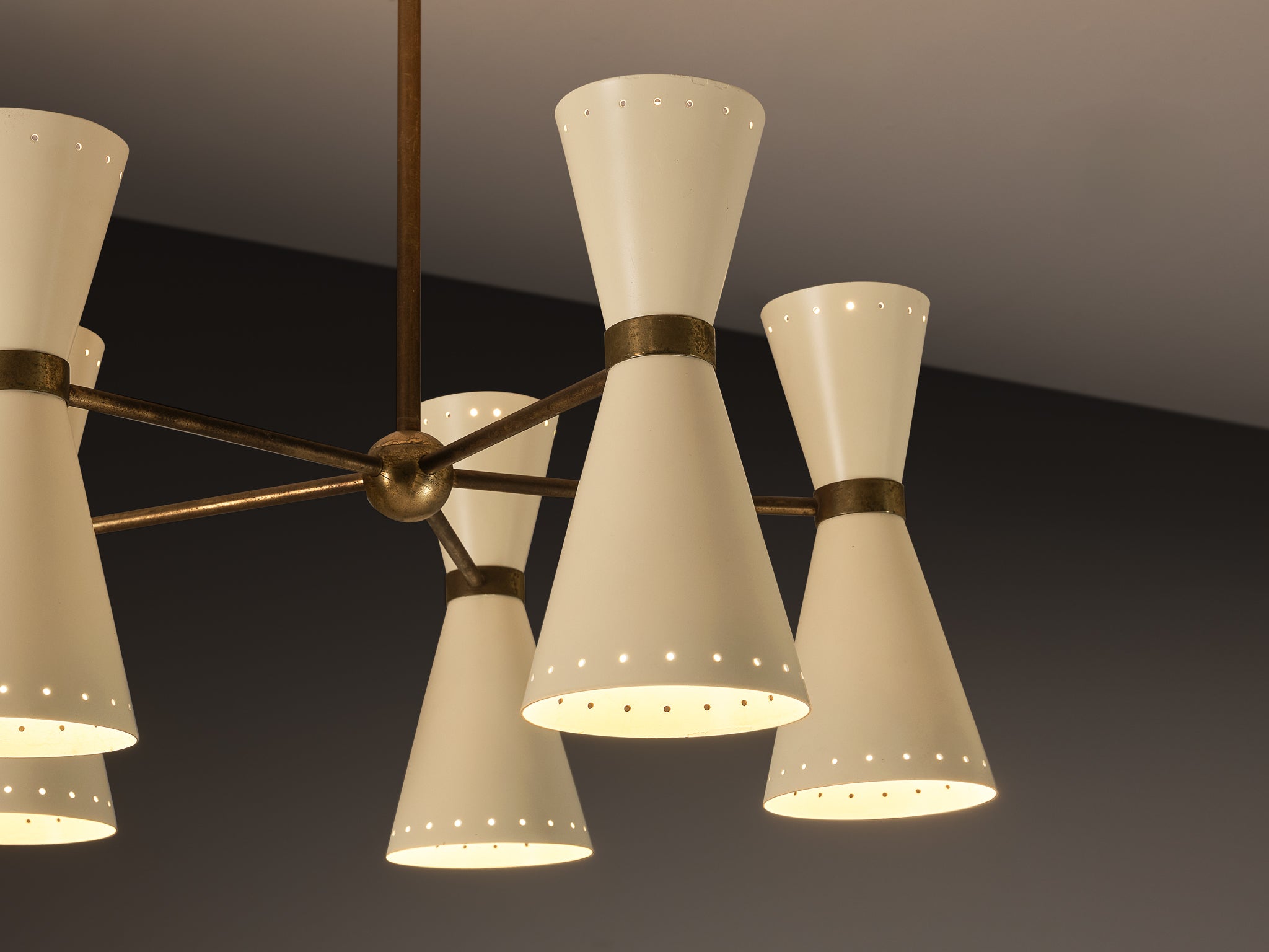 Italian Mid-Century Modern Chandelier Lighting Morentz