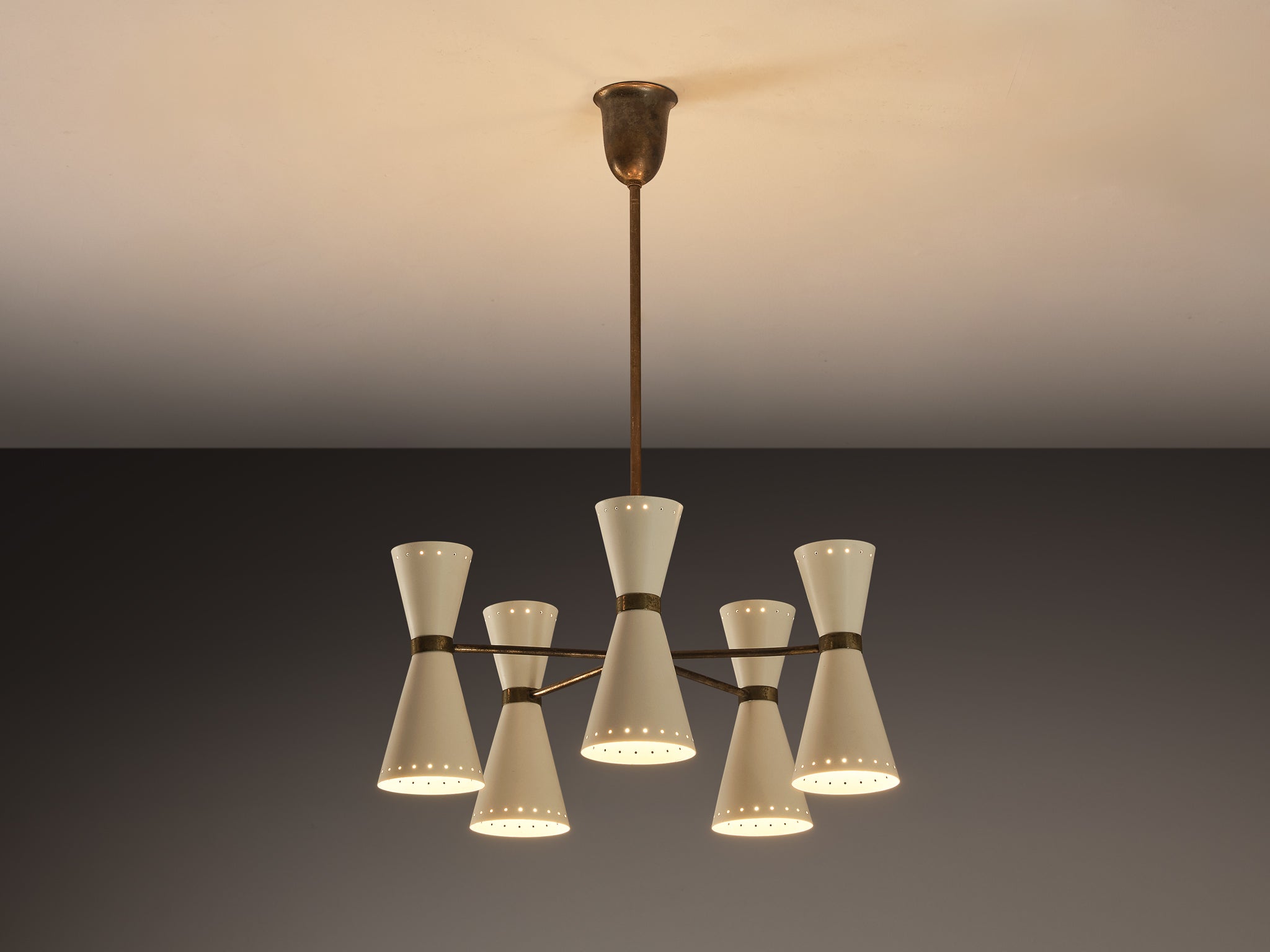 Italian Mid-Century Modern Chandelier Lighting Morentz