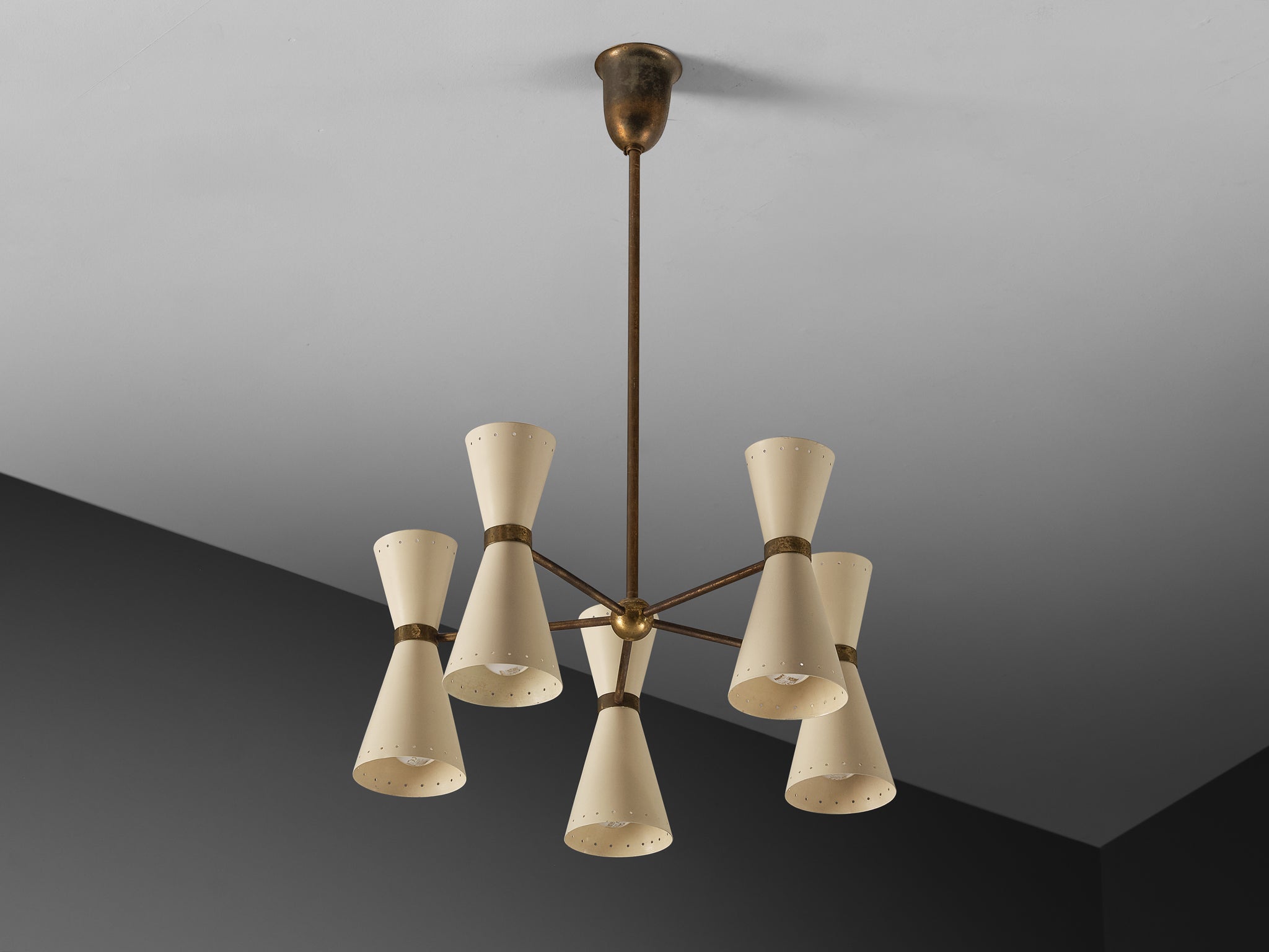 Italian Mid-Century Modern Chandelier Lighting Morentz