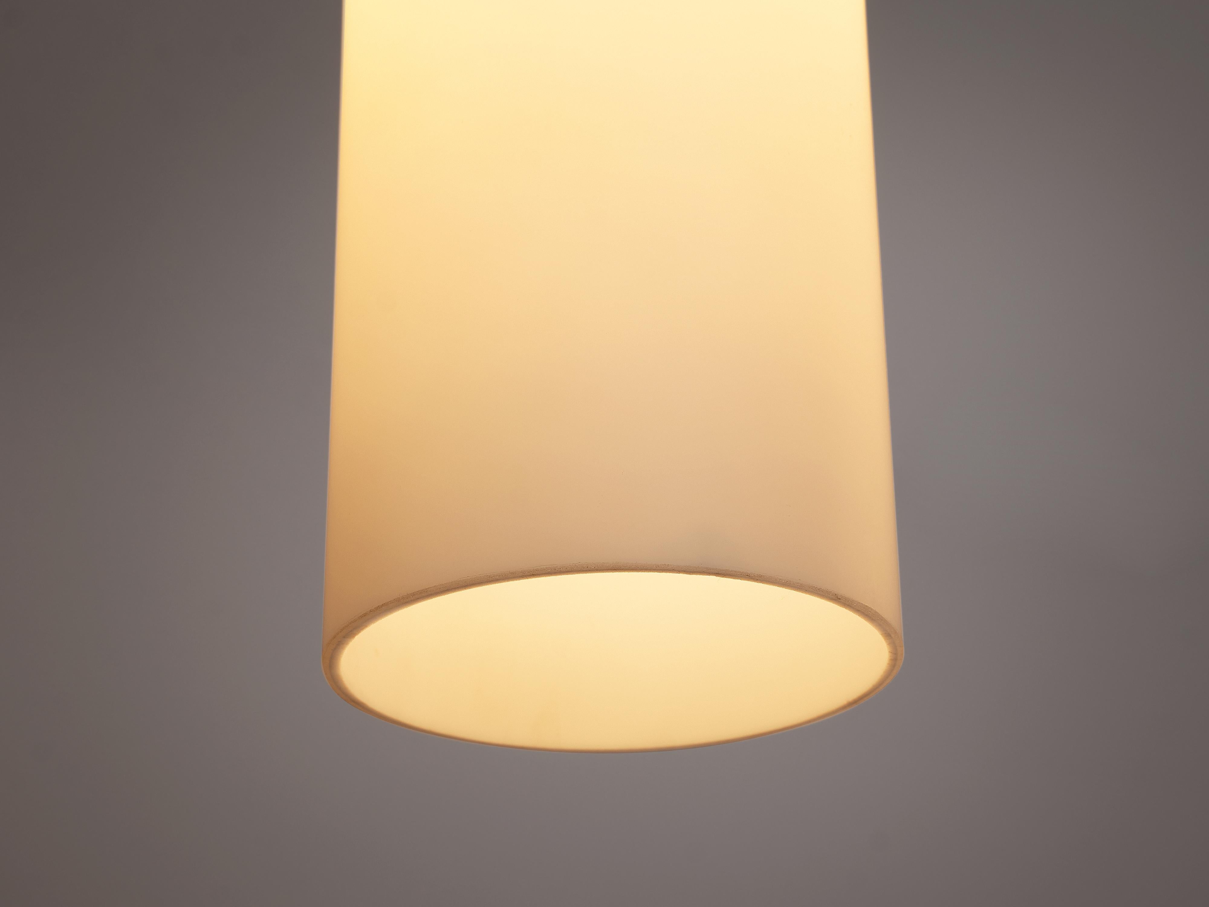 Cylindrical Pendant Lamps in Matted Glass lighting Morentz