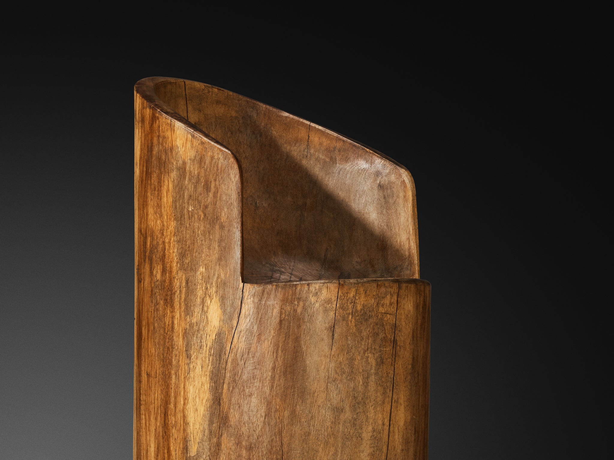 José Zanine Caldas Pilão Hand-Carved Chair in Brazilian Hardwood Seating Morentz