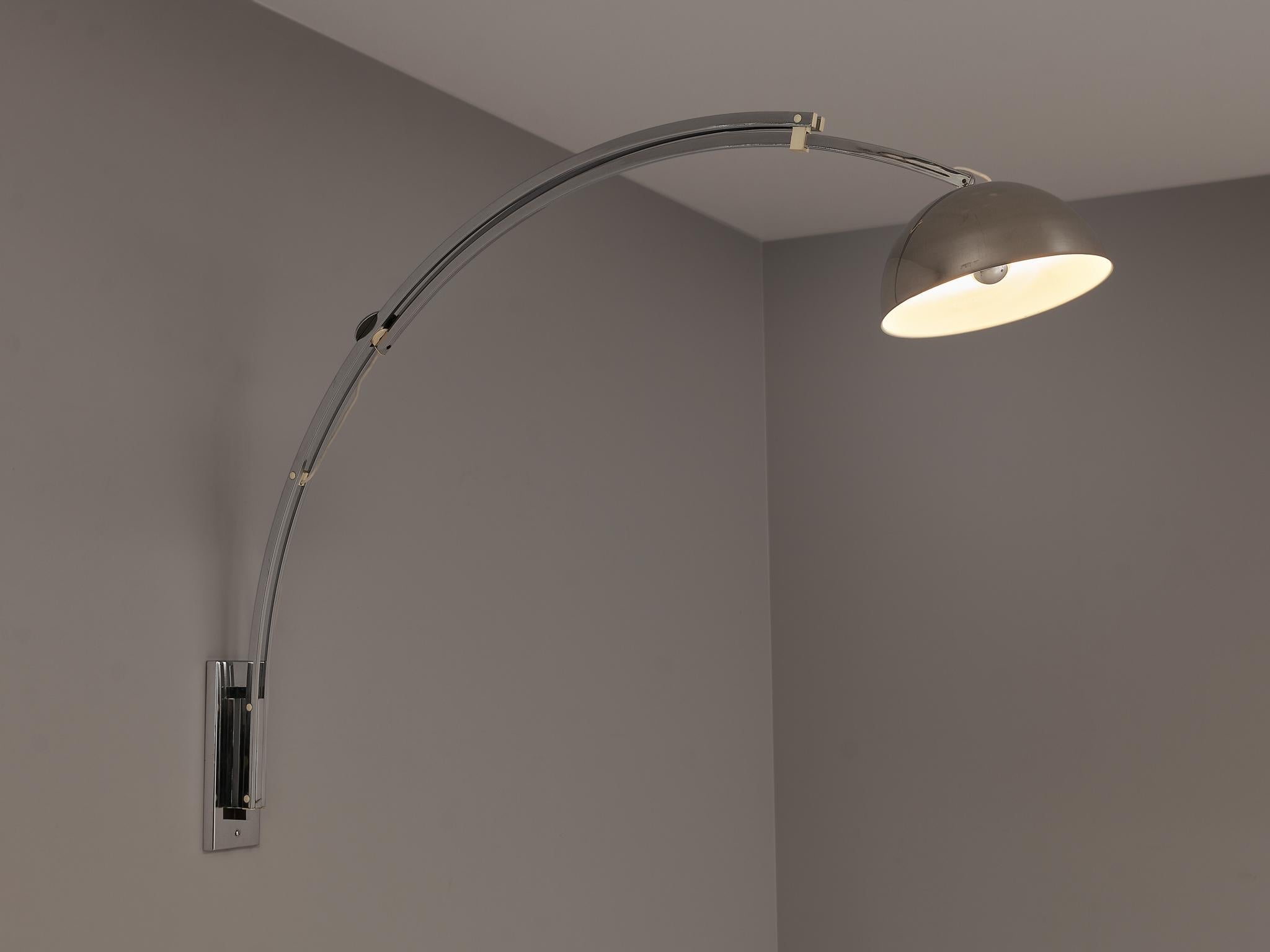 Goffredo Reggiani Wall-Mounted Pendant Lamp in Chrome lighting Morentz