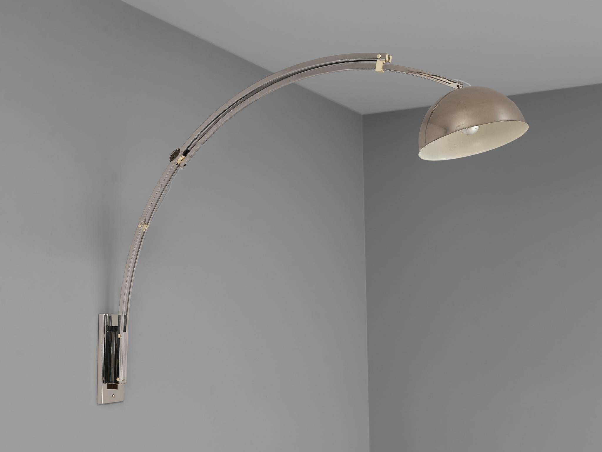 Goffredo Reggiani Wall-Mounted Pendant Lamp in Chrome lighting Morentz