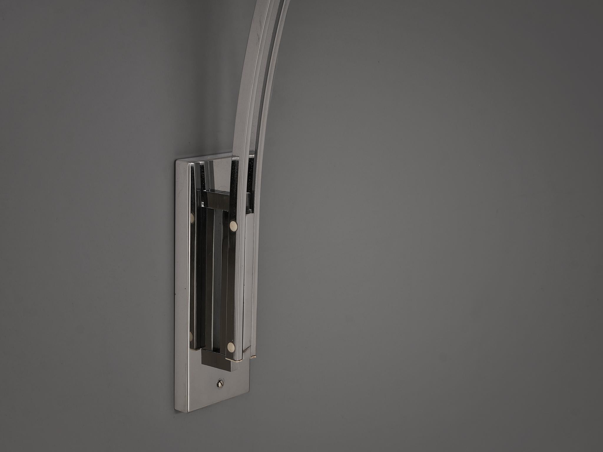 Goffredo Reggiani Wall-Mounted Pendant Lamp in Chrome lighting Morentz