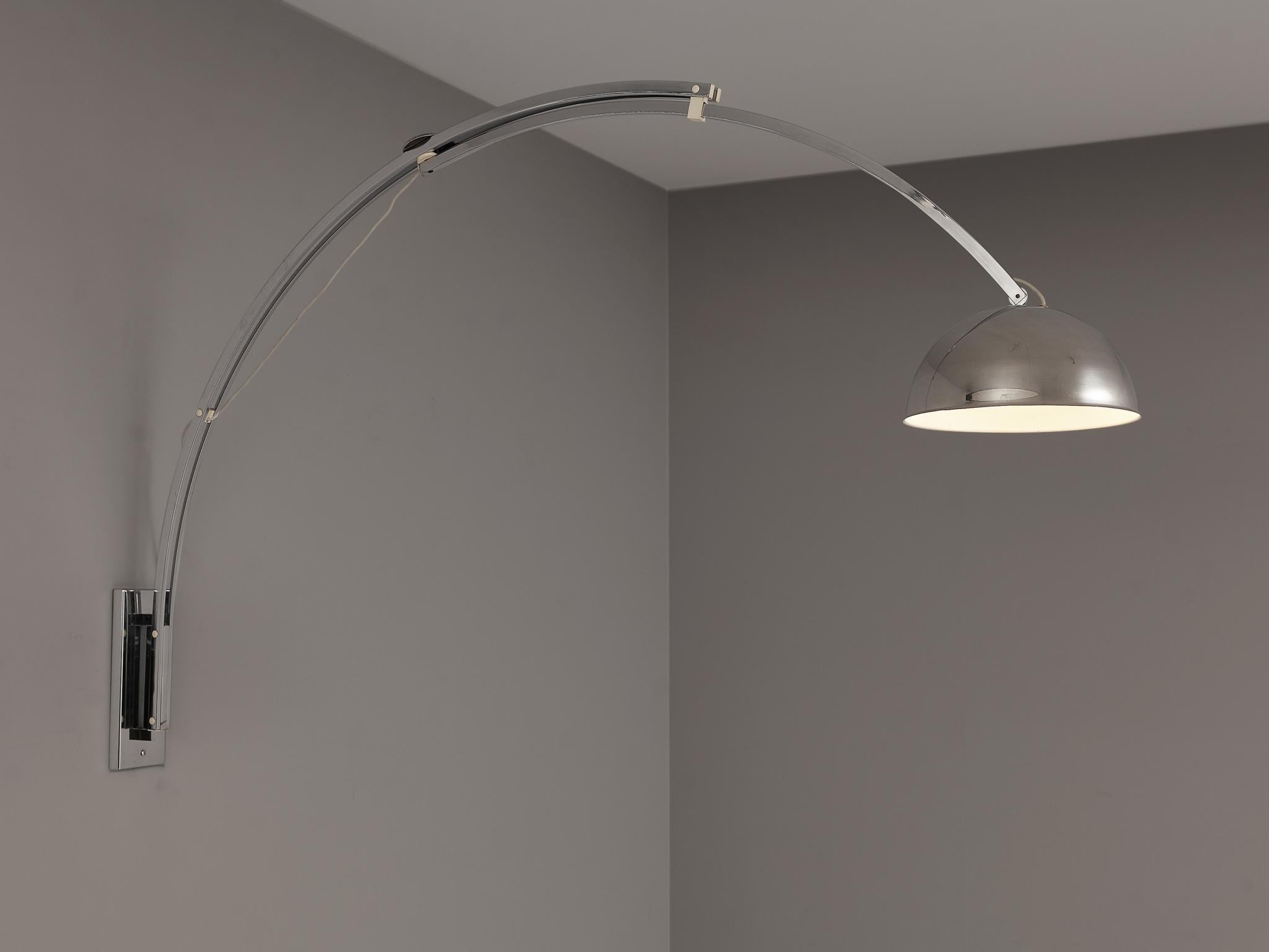 Goffredo Reggiani Wall-Mounted Pendant Lamp in Chrome lighting Morentz