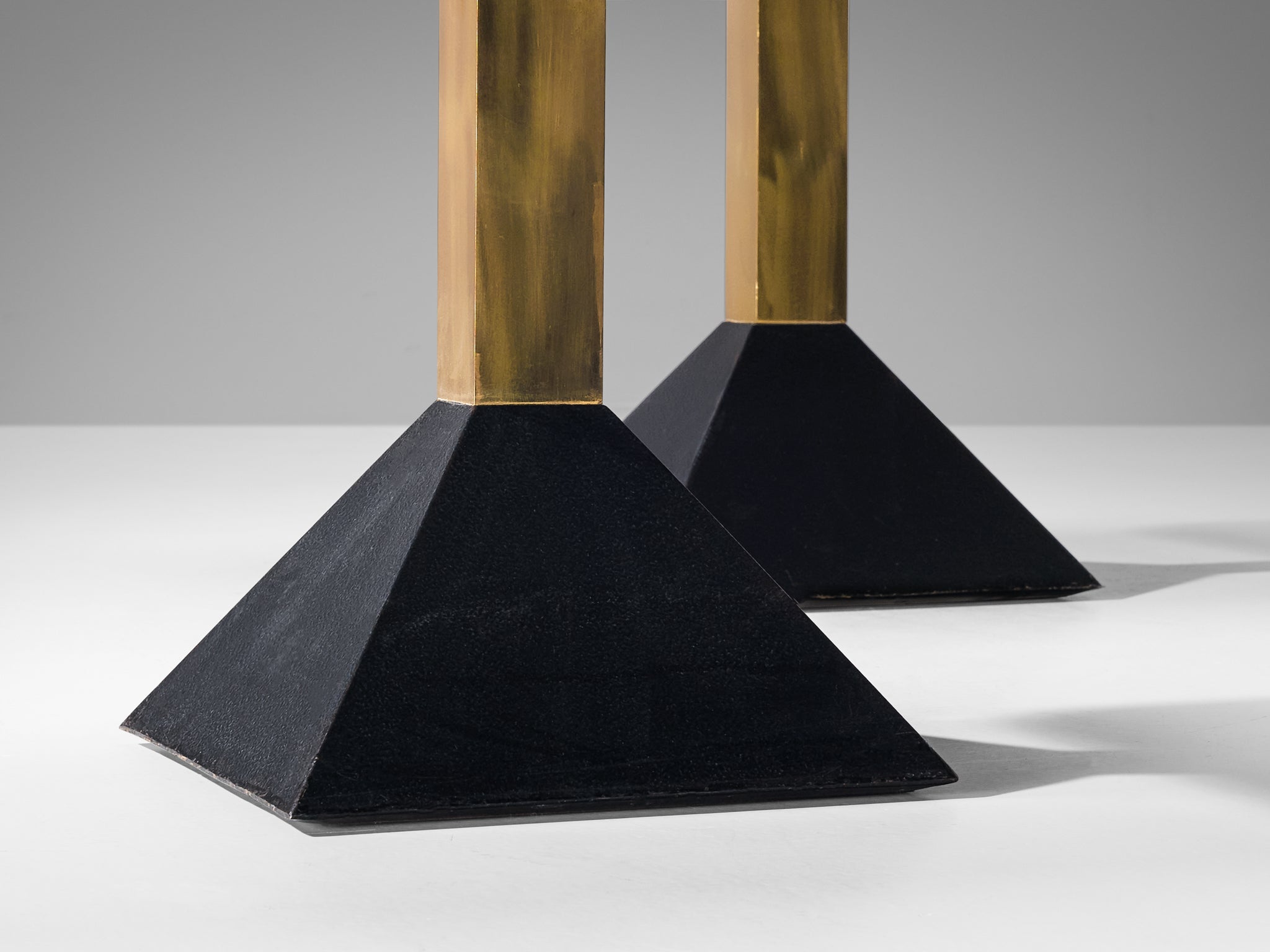 Italian Coffee Tables in Granite and Brass tables Morentz