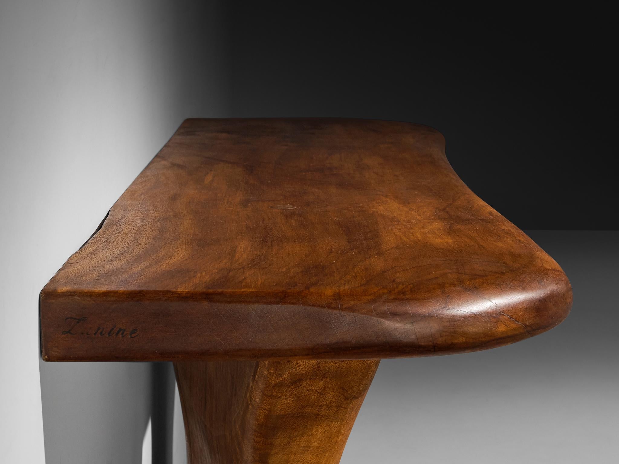 José Zanine Caldas Large Hand-Carved Console in Brazilian Hardwood tables Morentz