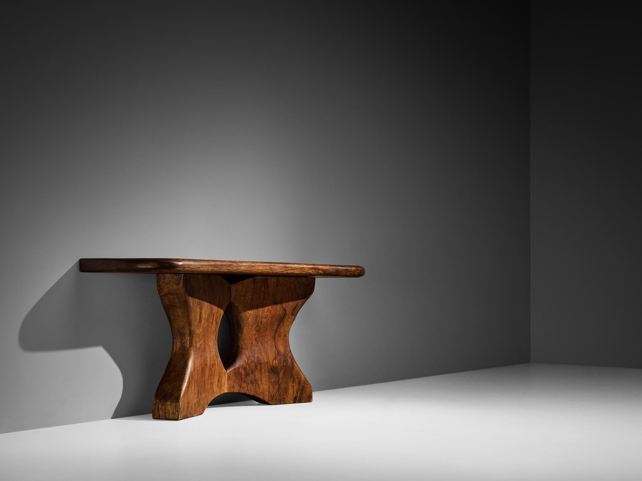 José Zanine Caldas Large Hand-Carved Console in Brazilian Hardwood tables Morentz