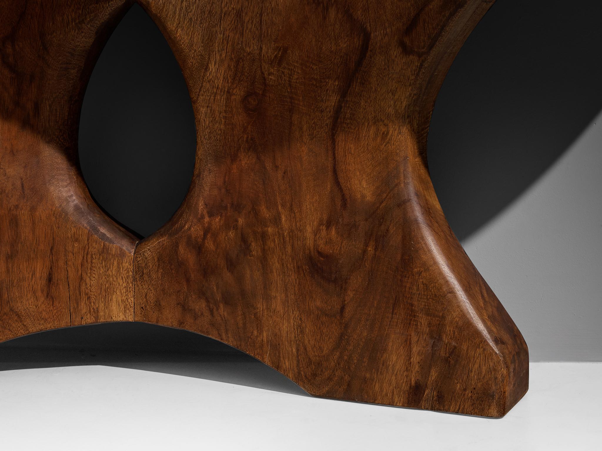 José Zanine Caldas Large Hand-Carved Console in Brazilian Hardwood tables Morentz