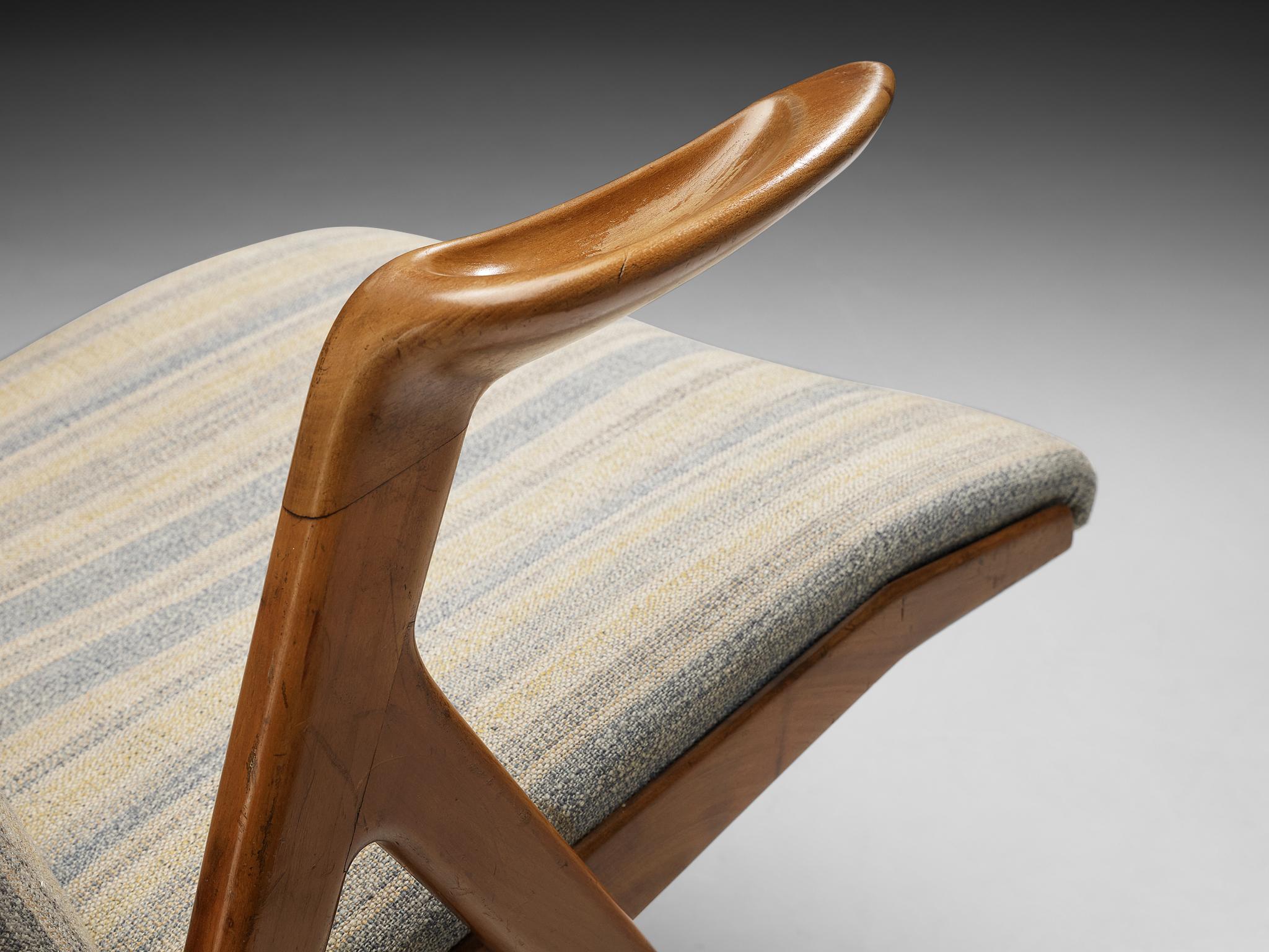 Pair of Taichiro Nakay Armchairs in Cherry Wood seating Morentz