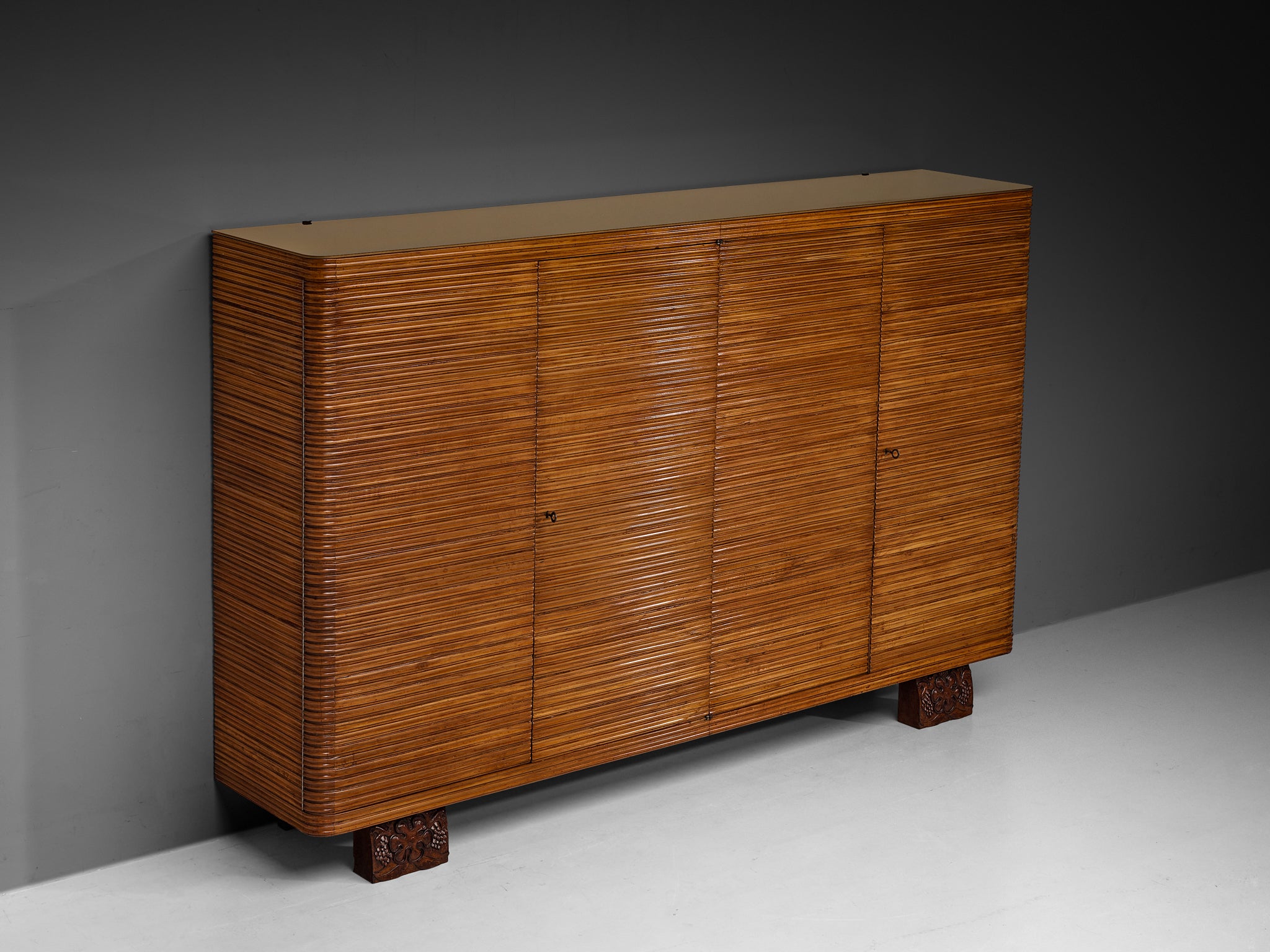 Osvaldo Borsani for Arredamenti Borsani Varedo Highboard in Cherry Case pieces and storage cabinets Morentz