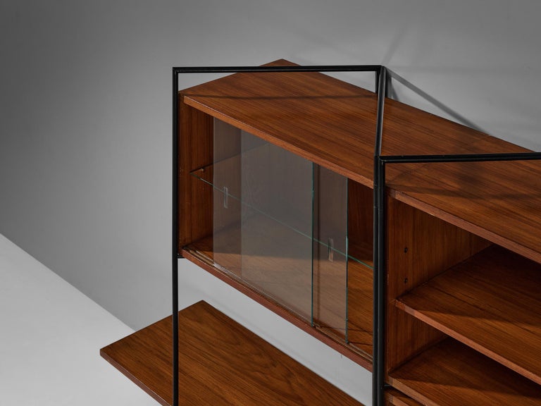 Taichiro Nakai for La Permanente Mobili Adjustable Wall Cabinet in Teak