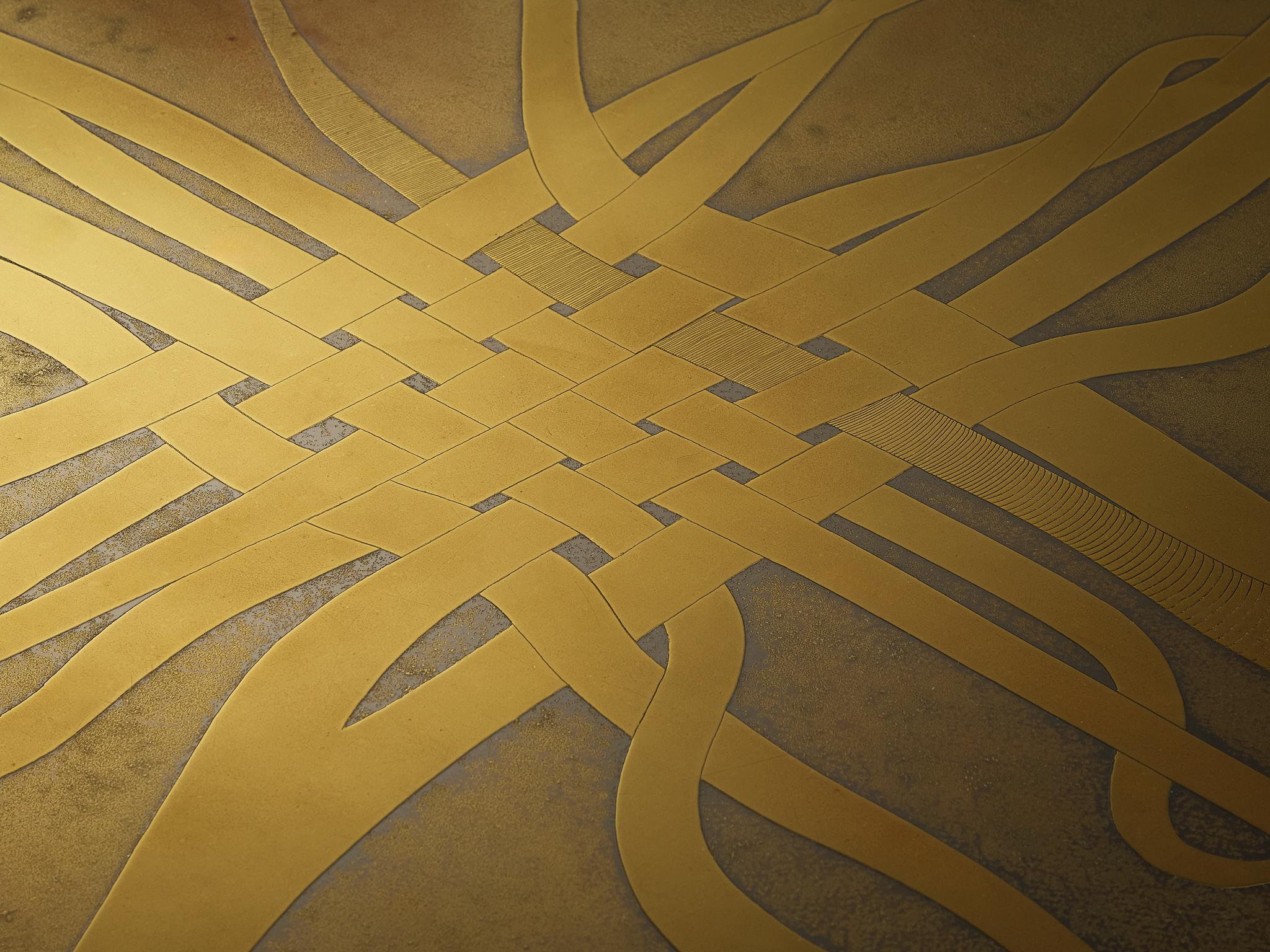 Christian Krekels Signed Coffee Table in Brass and Wengé tables Morentz