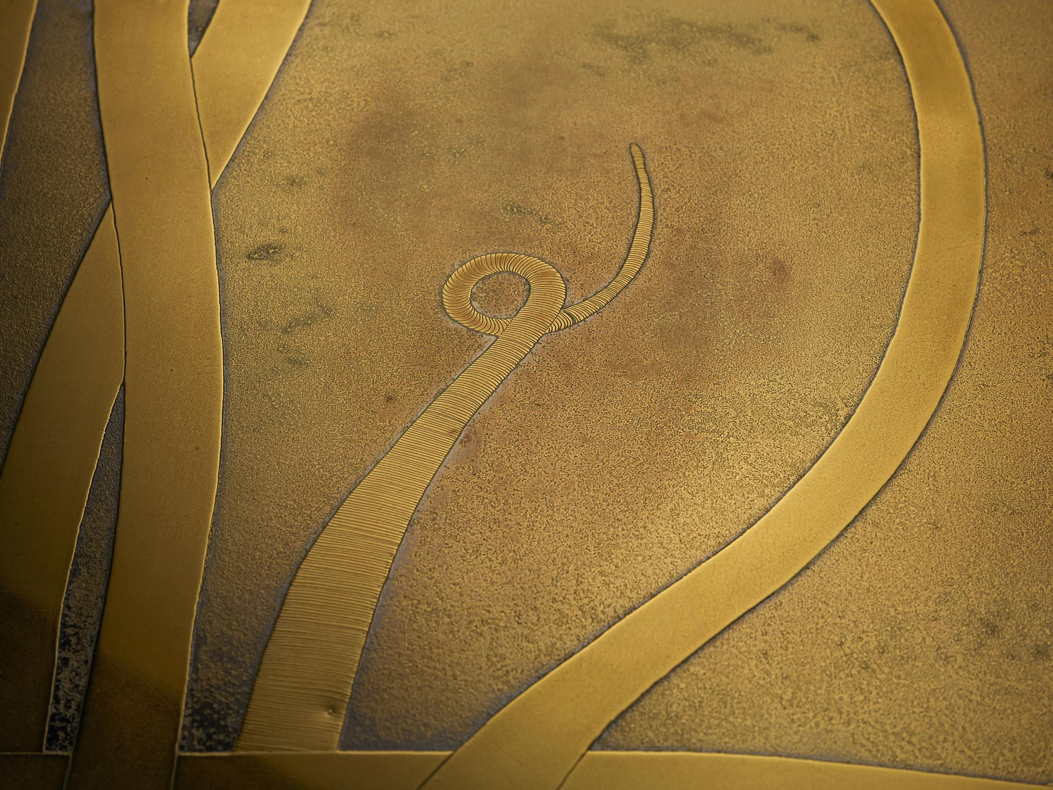 Christian Krekels Signed Coffee Table in Brass and Wengé tables Morentz