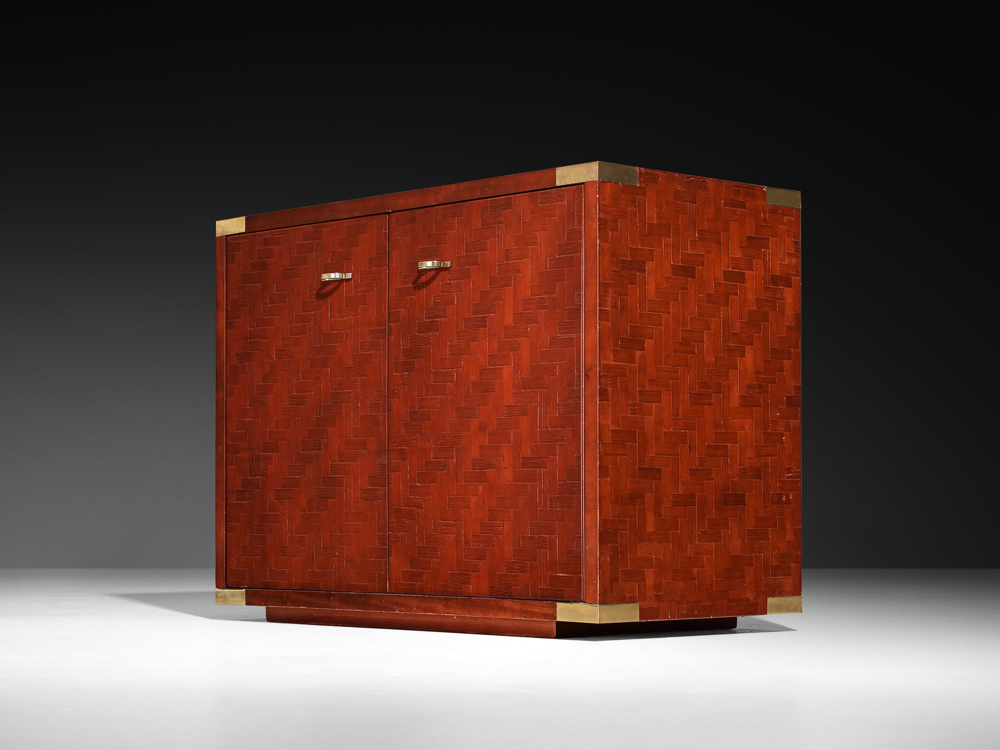 Luxurious Italian Cabinet in Bamboo and Brass Case pieces and storage cabinets Morentz