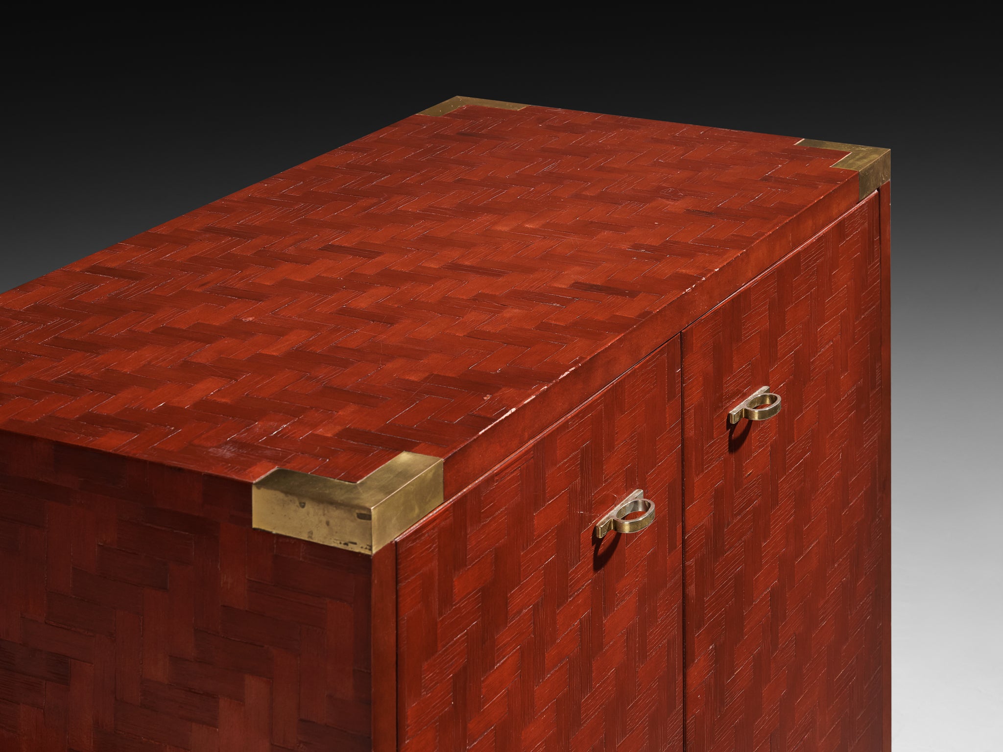 Luxurious Italian Cabinet in Bamboo and Brass Case pieces and storage cabinets Morentz