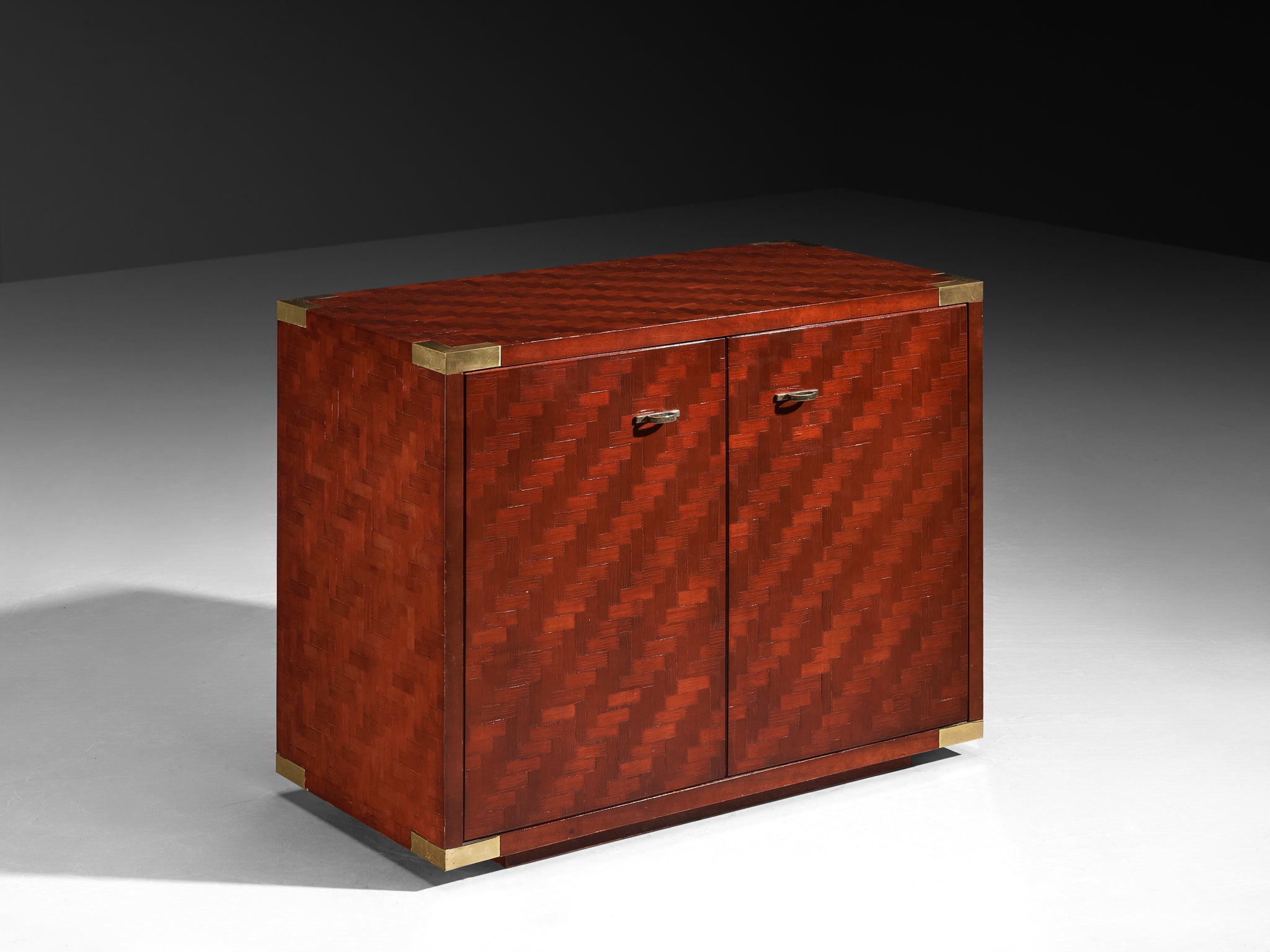 Luxurious Italian Cabinet in Bamboo and Brass Case pieces and storage cabinets Morentz