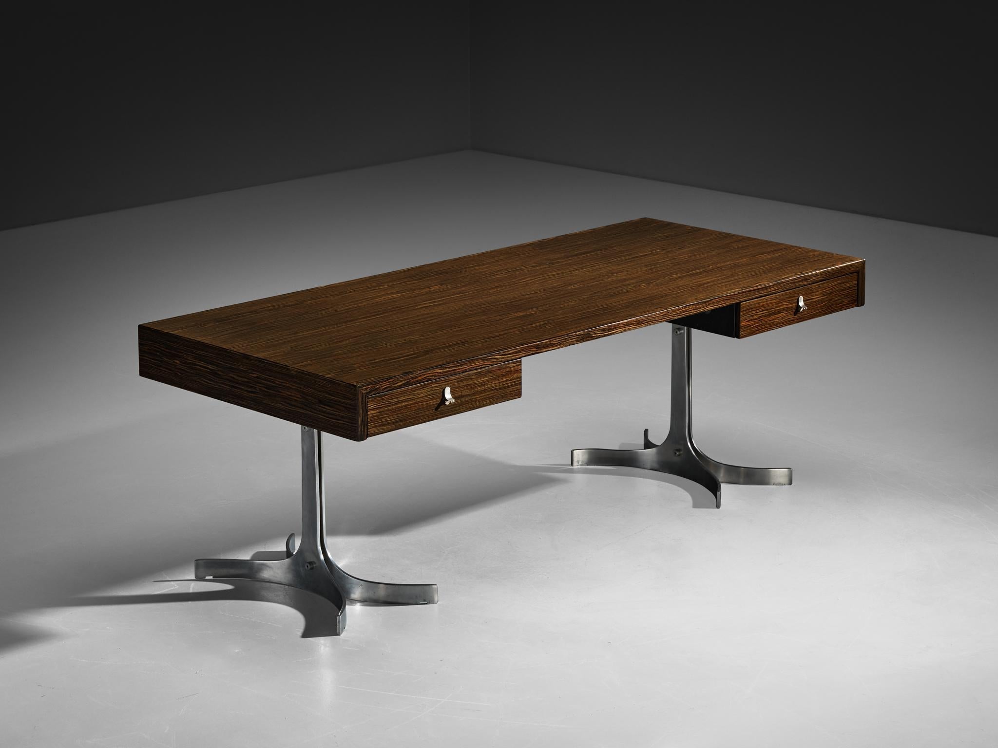 Mid-Century Modern Italian Executive Desk with Sculptural Base tables Morentz