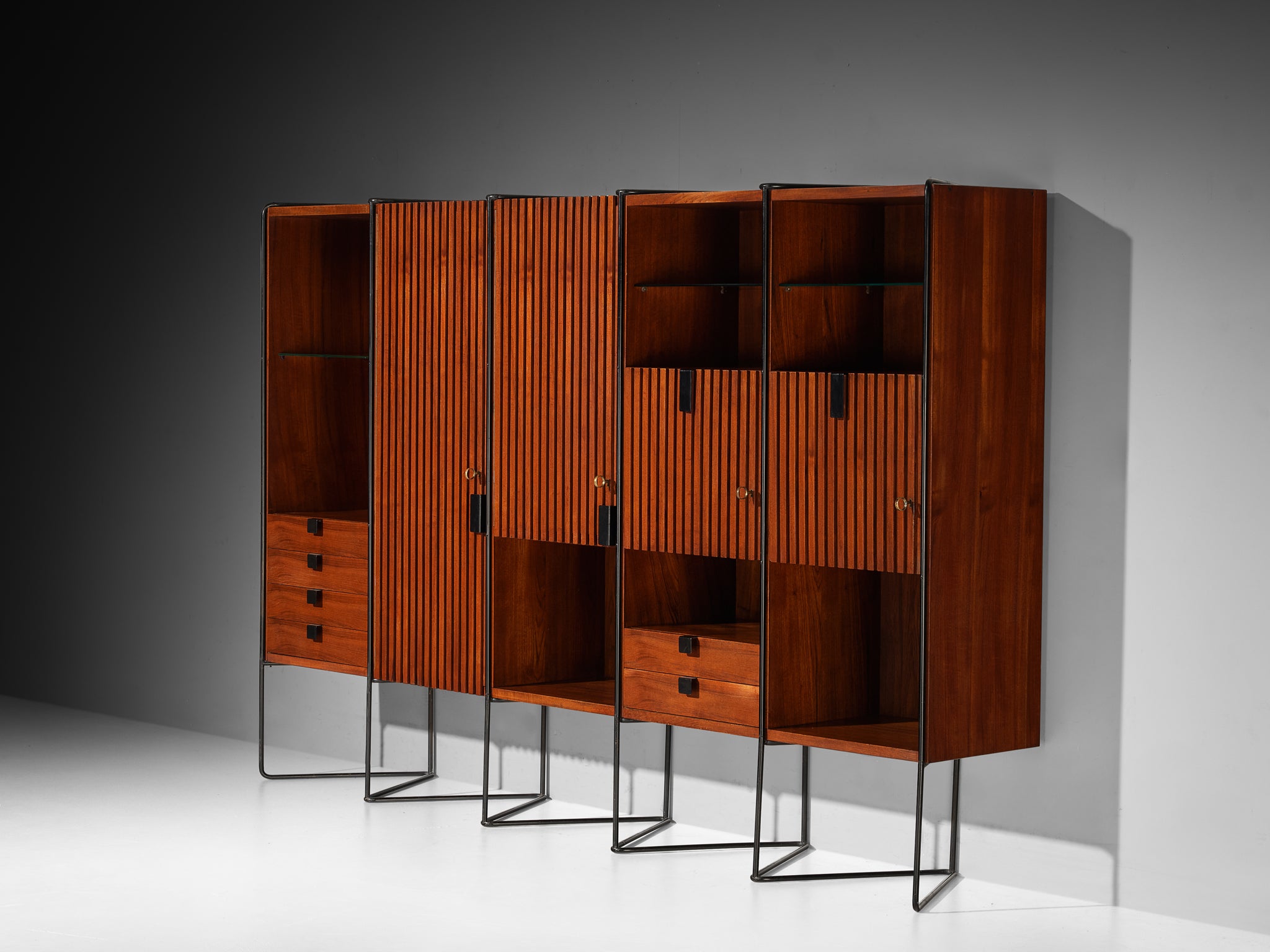 Taichiro Nakai for La Permanente Mobili Wall Cabinet in Maple and Mahogany Case pieces and storage cabinets Morentz