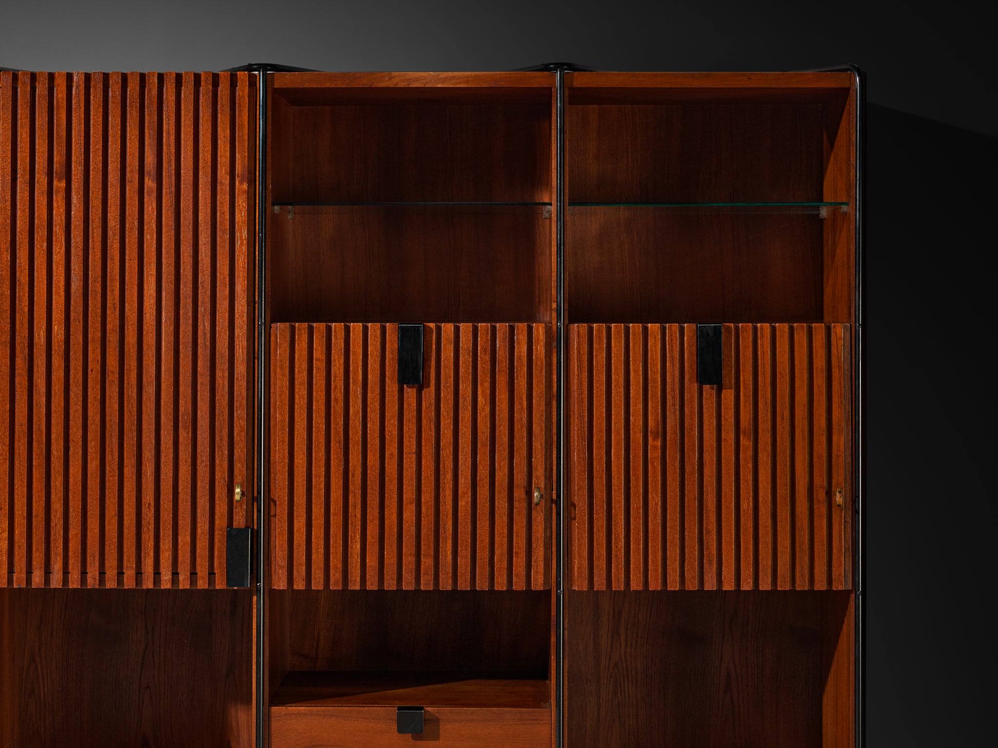 Taichiro Nakai for La Permanente Mobili Wall Cabinet in Maple and Mahogany Case pieces and storage cabinets Morentz