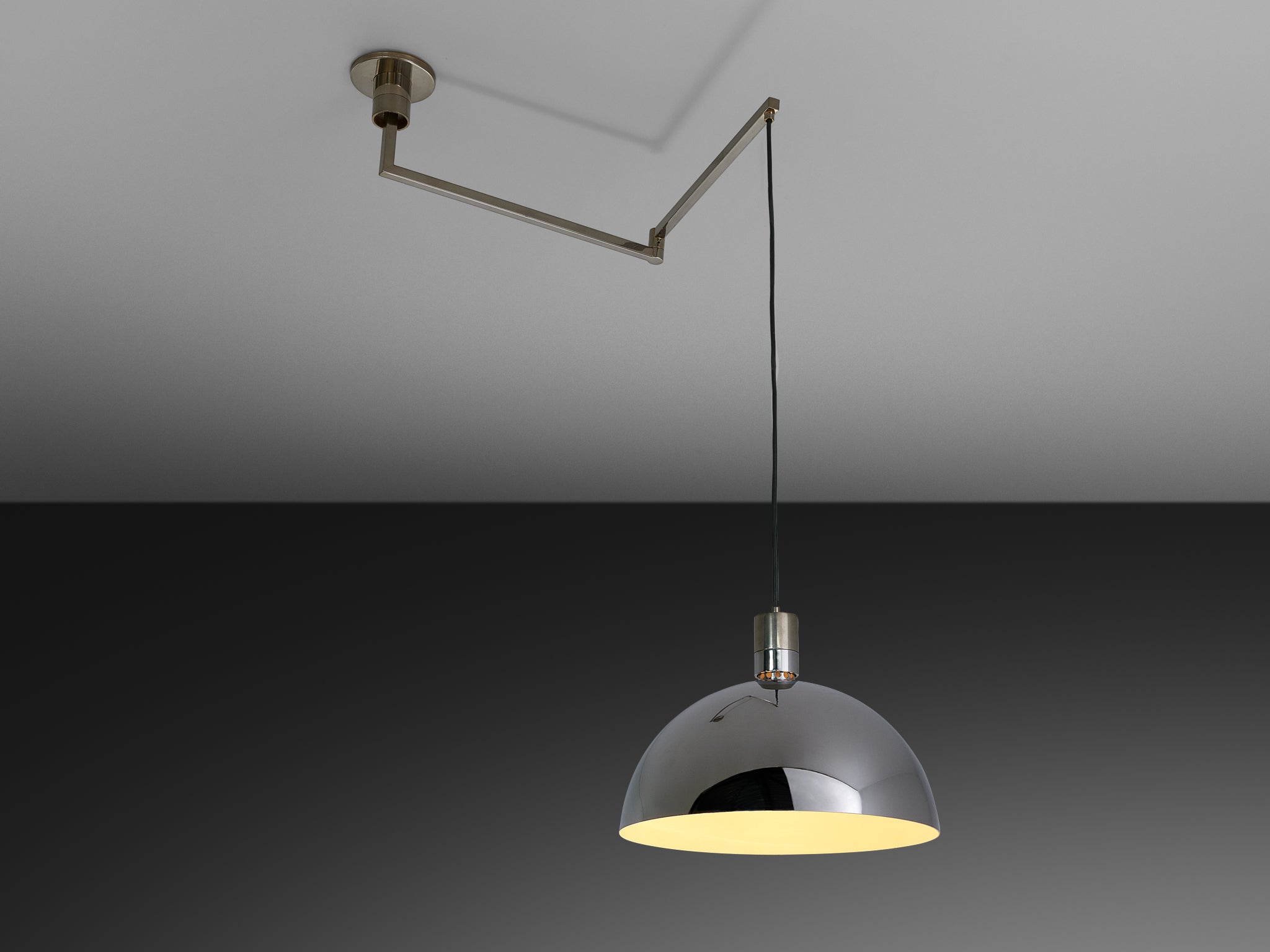 Franco Albini, Franca Helg and Antonio Piva ‘AM/AS’ Pendant Lamp in Metal Lighting Morentz