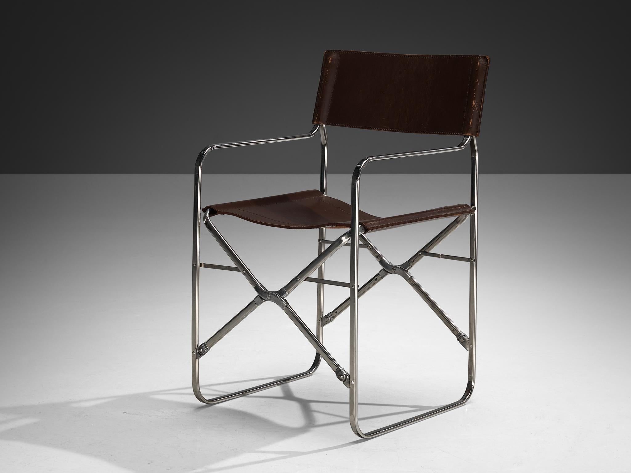 Gae Aulenti for Zanotta Set of Four 'April' Chairs in Original Leather seating Morentz