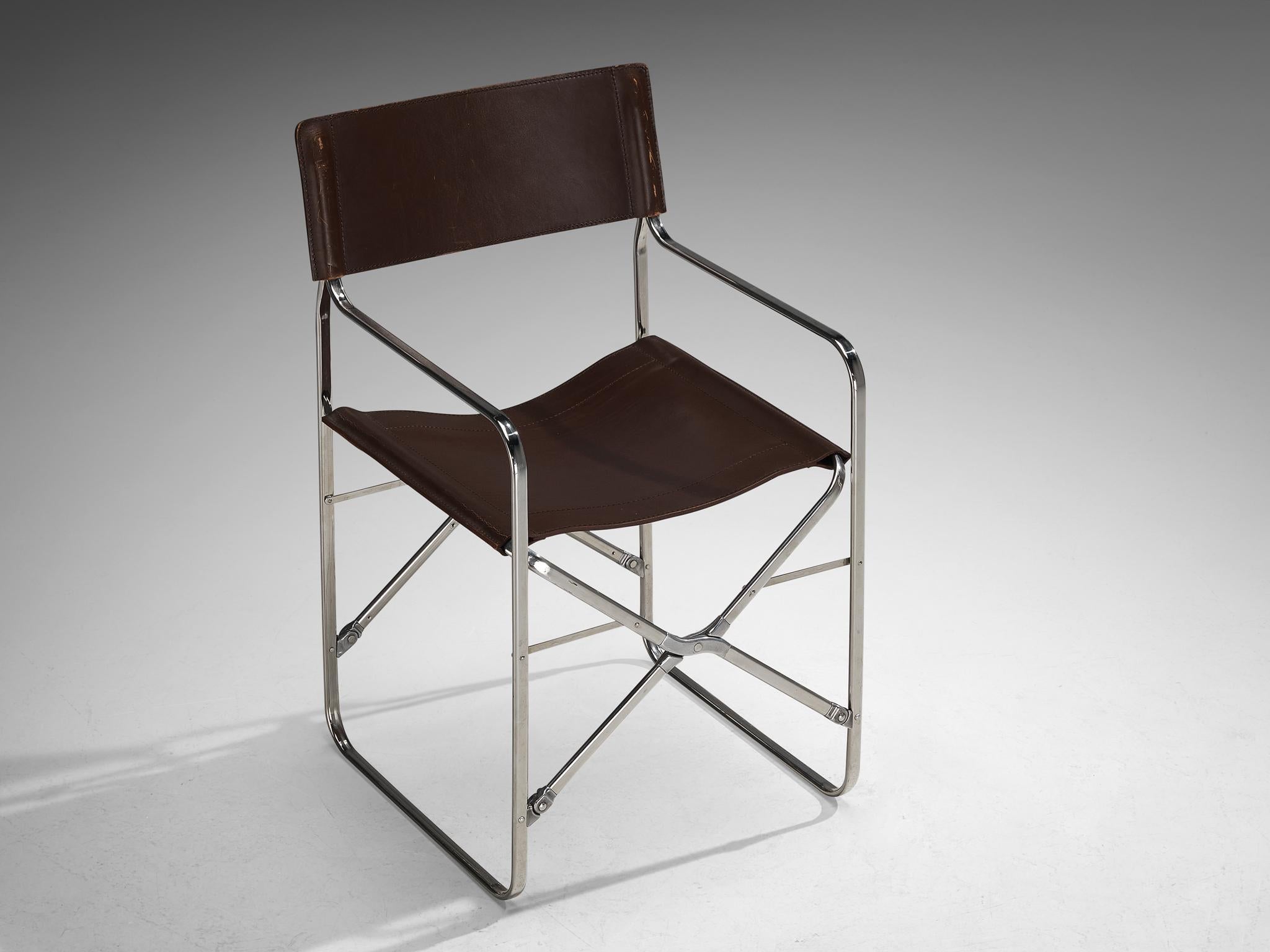 Gae Aulenti for Zanotta Set of Four 'April' Chairs in Original Leather seating Morentz