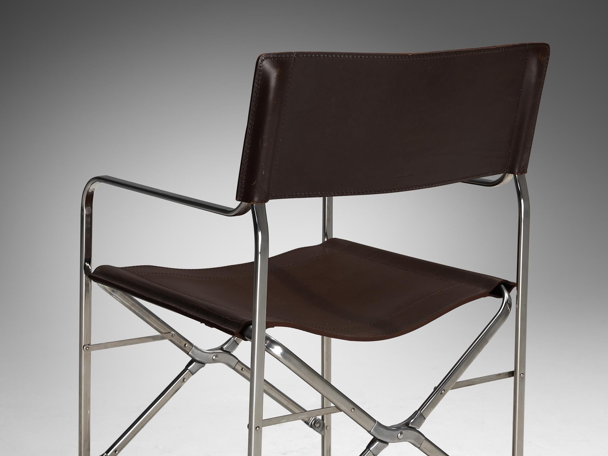 Gae Aulenti for Zanotta Set of Four 'April' Chairs in Original Leather seating Morentz